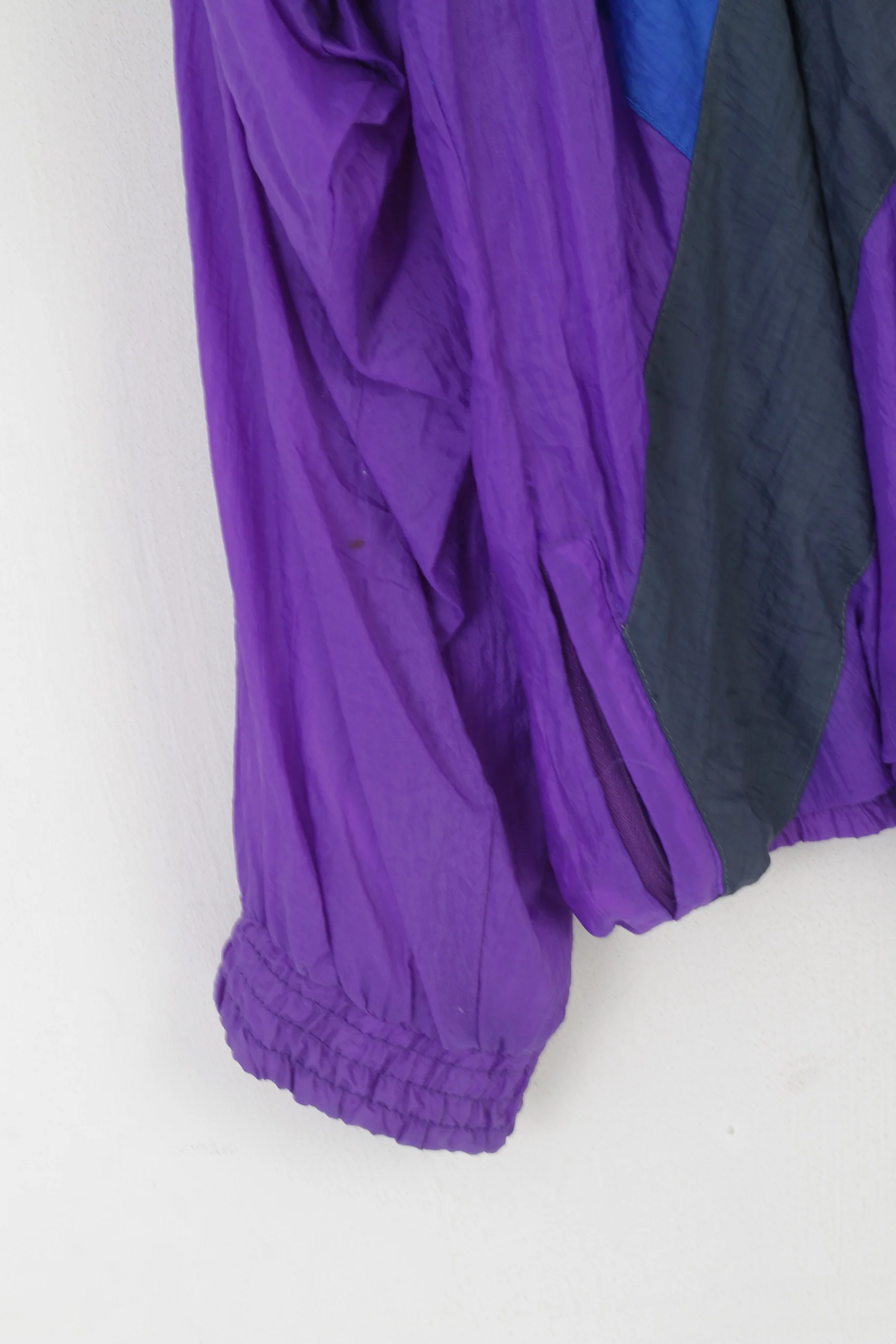 Competition Men XL Jacket Purple Nylon 90s Festival Full Zipper Vintage Sport Top - Image 3
