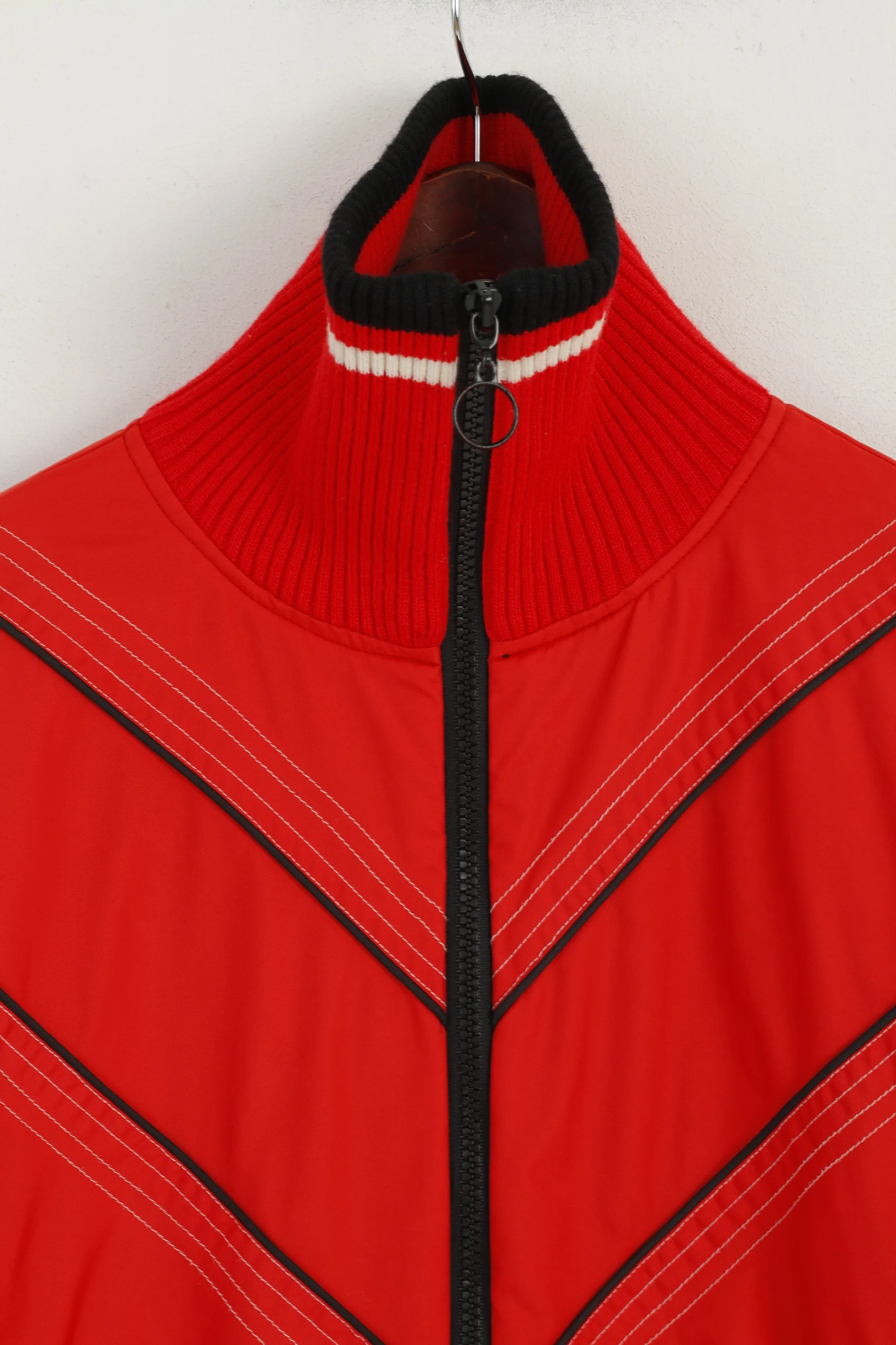 Hummel Women M (S) Jumper Red Isabelle Knit Cardigan Zip Up Nylon Sport Top - Image 2