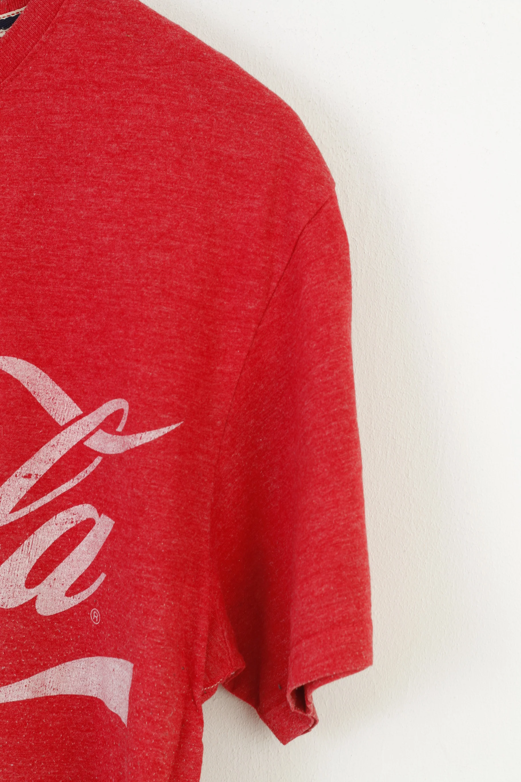Coca Cola Men M T-Shirt Red Cotton Logo Graphic Classic Tee Crew Neck Vintage Top - Image 3