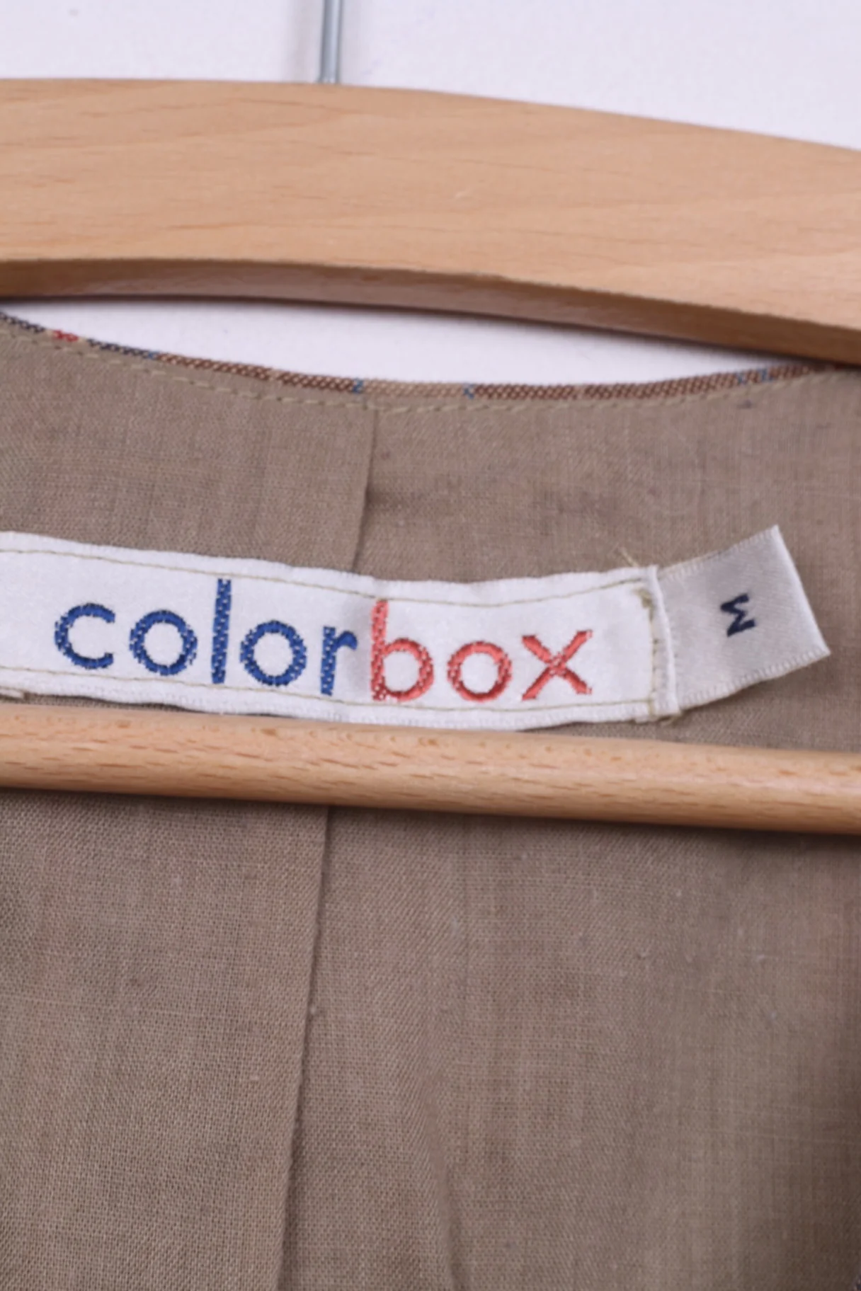Color Box Womens M Waistcoat Striped Multicolor Cotton Button Front V Neck Two Pockets - Image 3