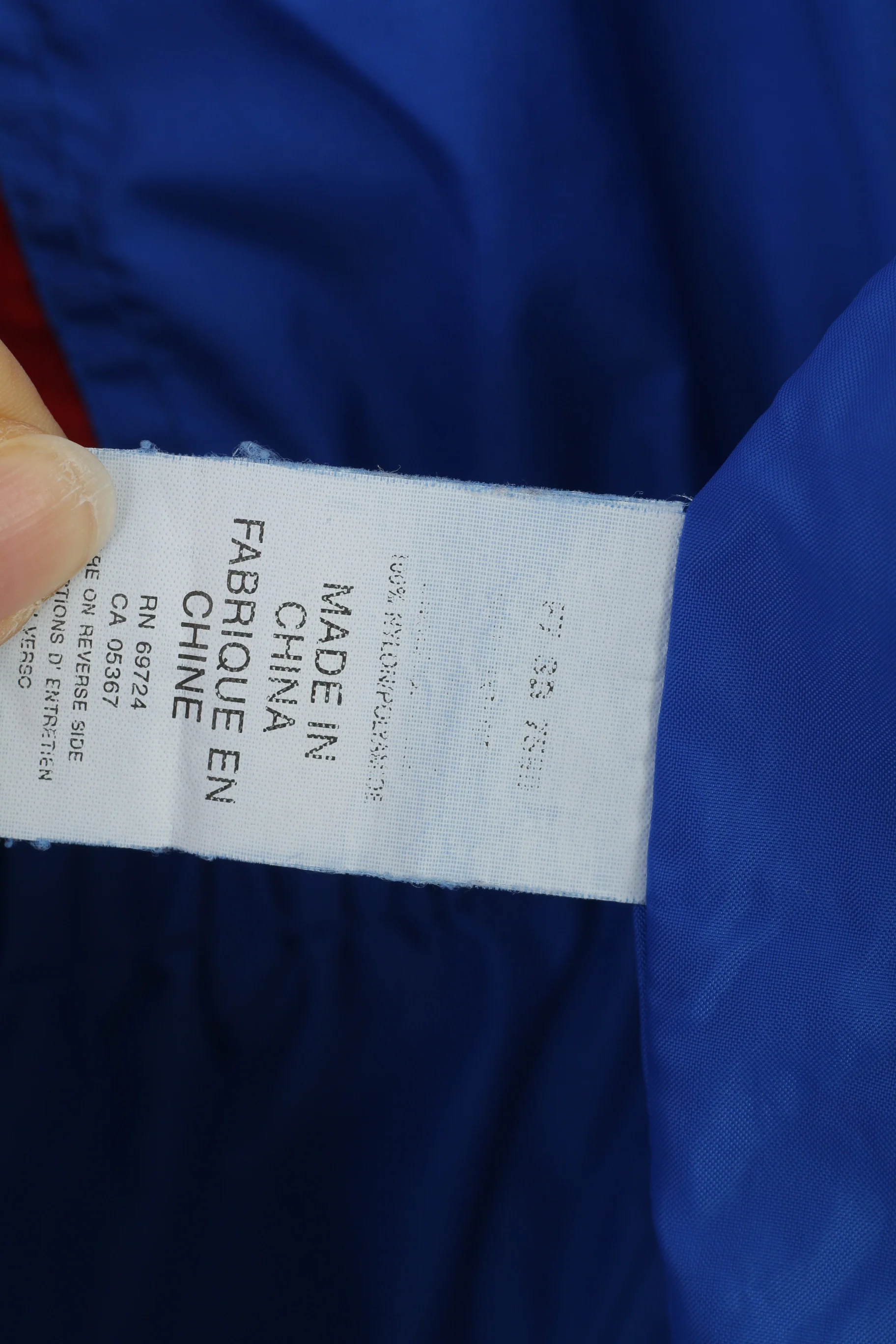 Columbia Men 164 L Jacket Parka Blue Nylon Waterprooof Full Zipper Hood Sportswear Company Vintage Pockets Top - Image 8