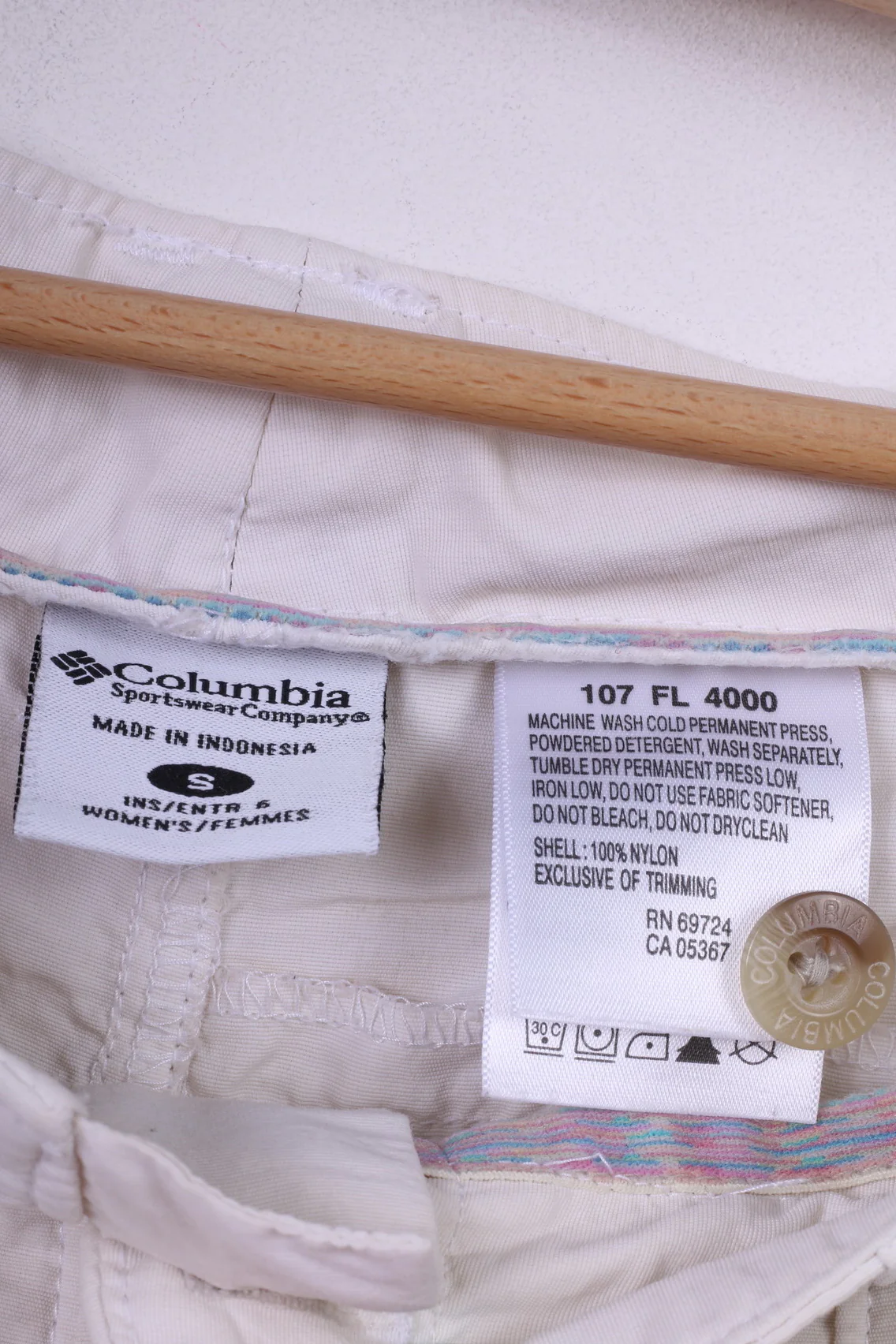 Columbia Sportswear Company Womens S Casual Shorts Cream Nylon - Image 3