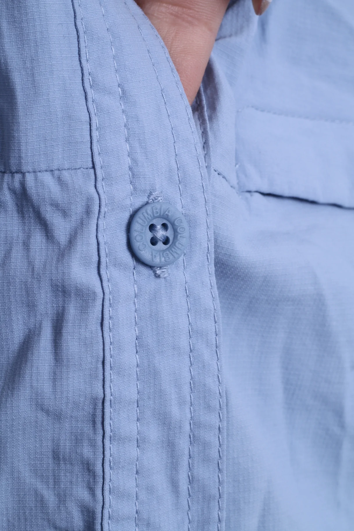 Columbia Womens S Casual Shirt Blue Nylon Top Sportswear Company - Image 4