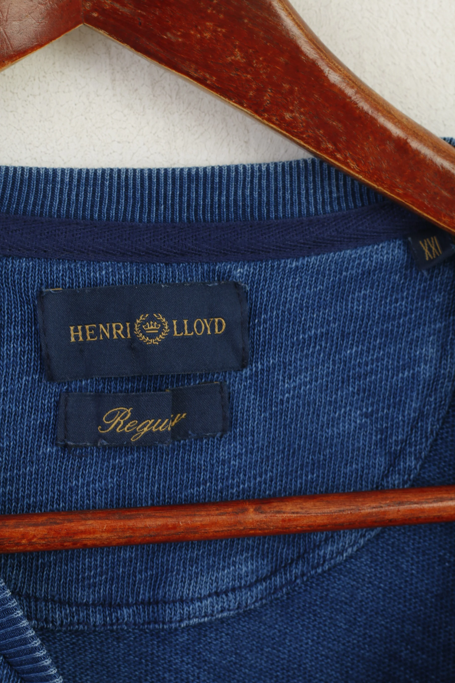 Henri Lloyd Men XXL Sweatshirt Blue Cotton Emroidered ClassicRegular Club R.W.R Top - Image 5
