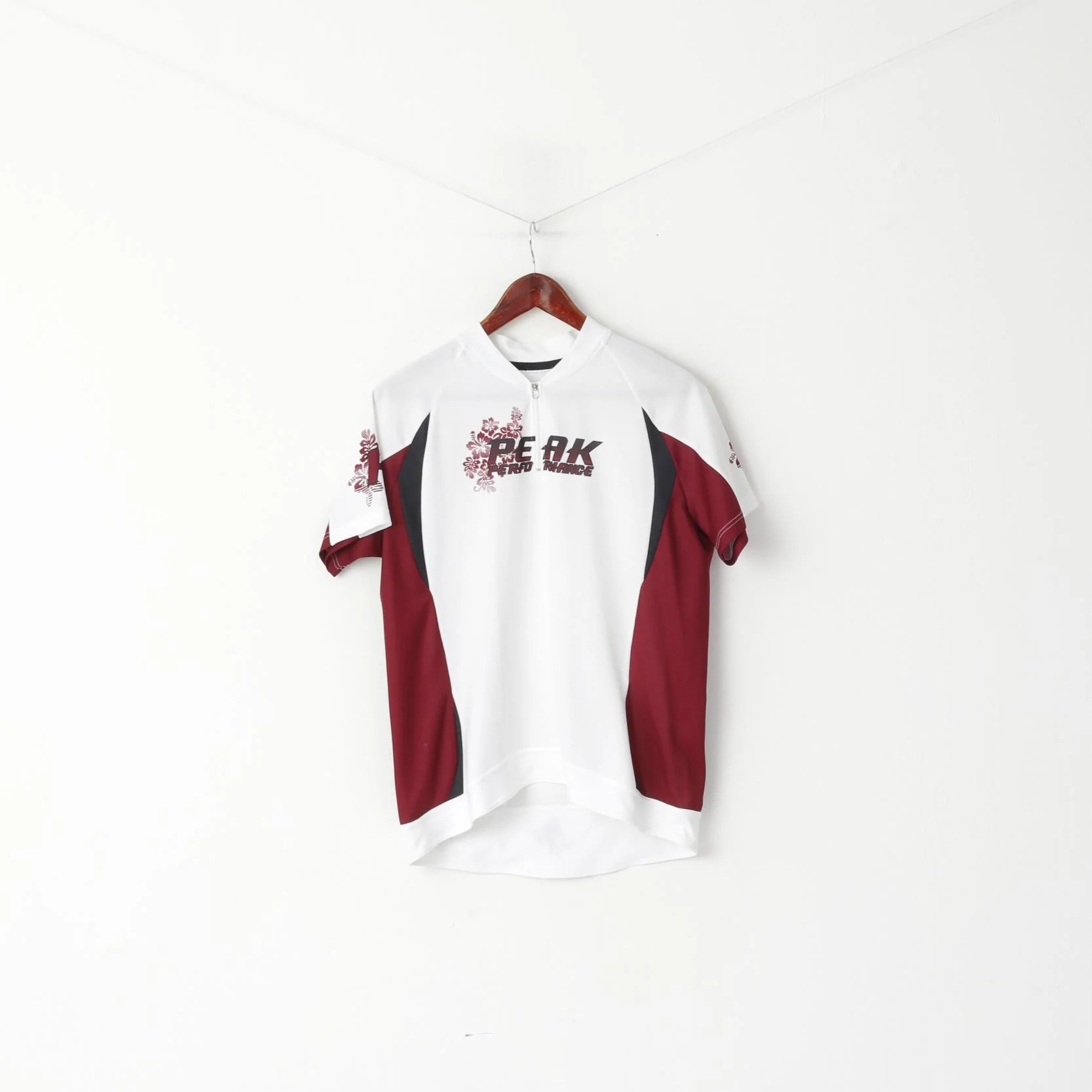 Peak Performance Women XL Shirt White Zip Neck Sport Mountain Top