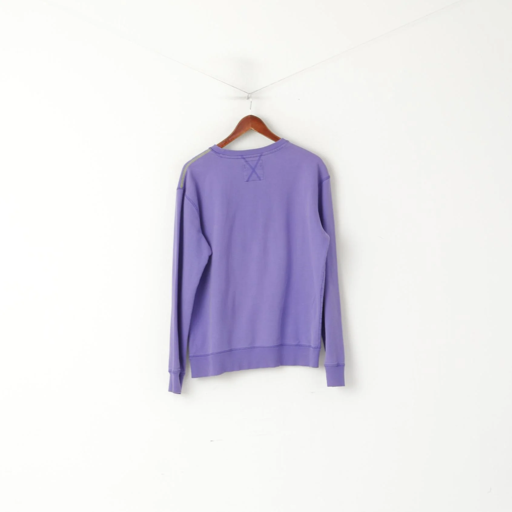 Projekts $ Men L Sweatshirt Purple Cotton Dollars Make Dreams NYC Blouse Top - Image 7