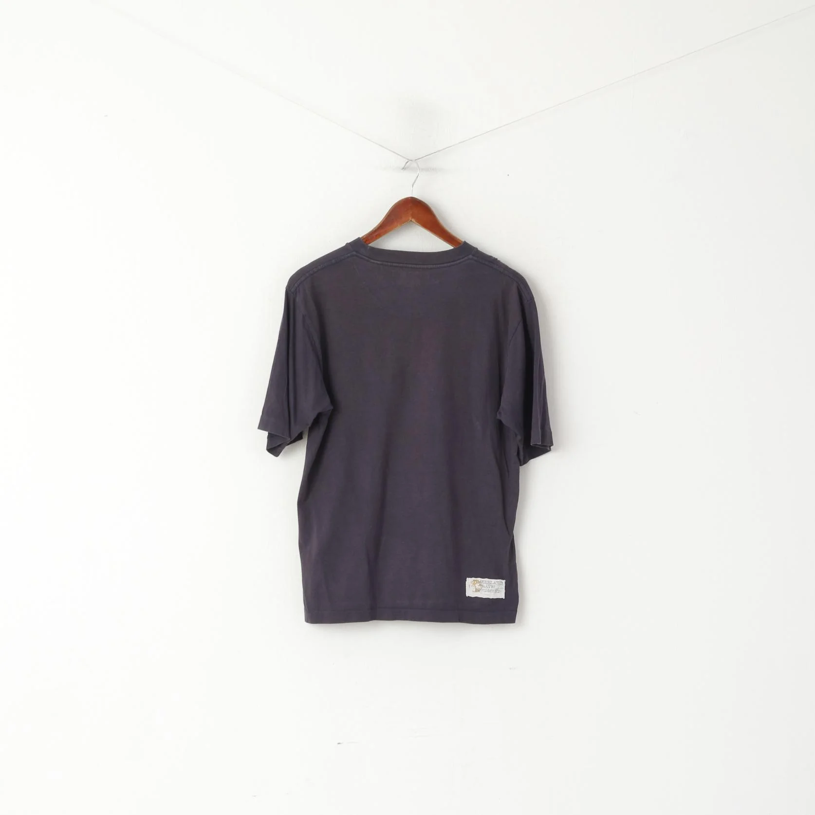 Timberland Men M (S) T-Shirt Navy Cotton Vintage New Hampshire Crew NeckTop - Image 5