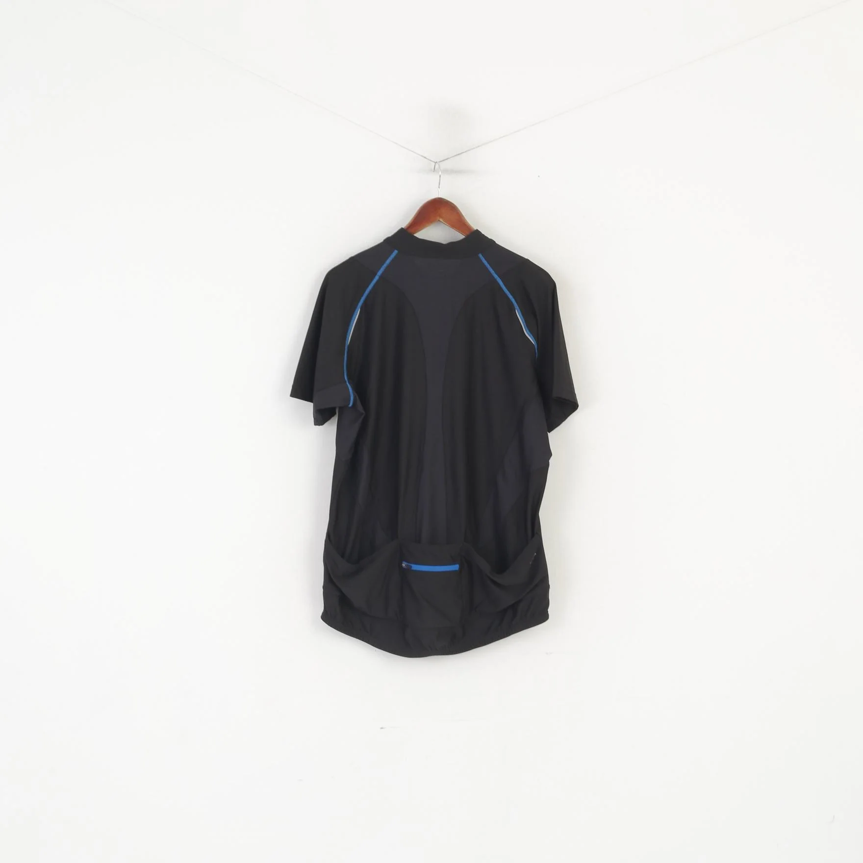 SOC Men XL Cycling Shirt Black Full Zip Stretch Bike Jersey Sportswear Top - Image 6