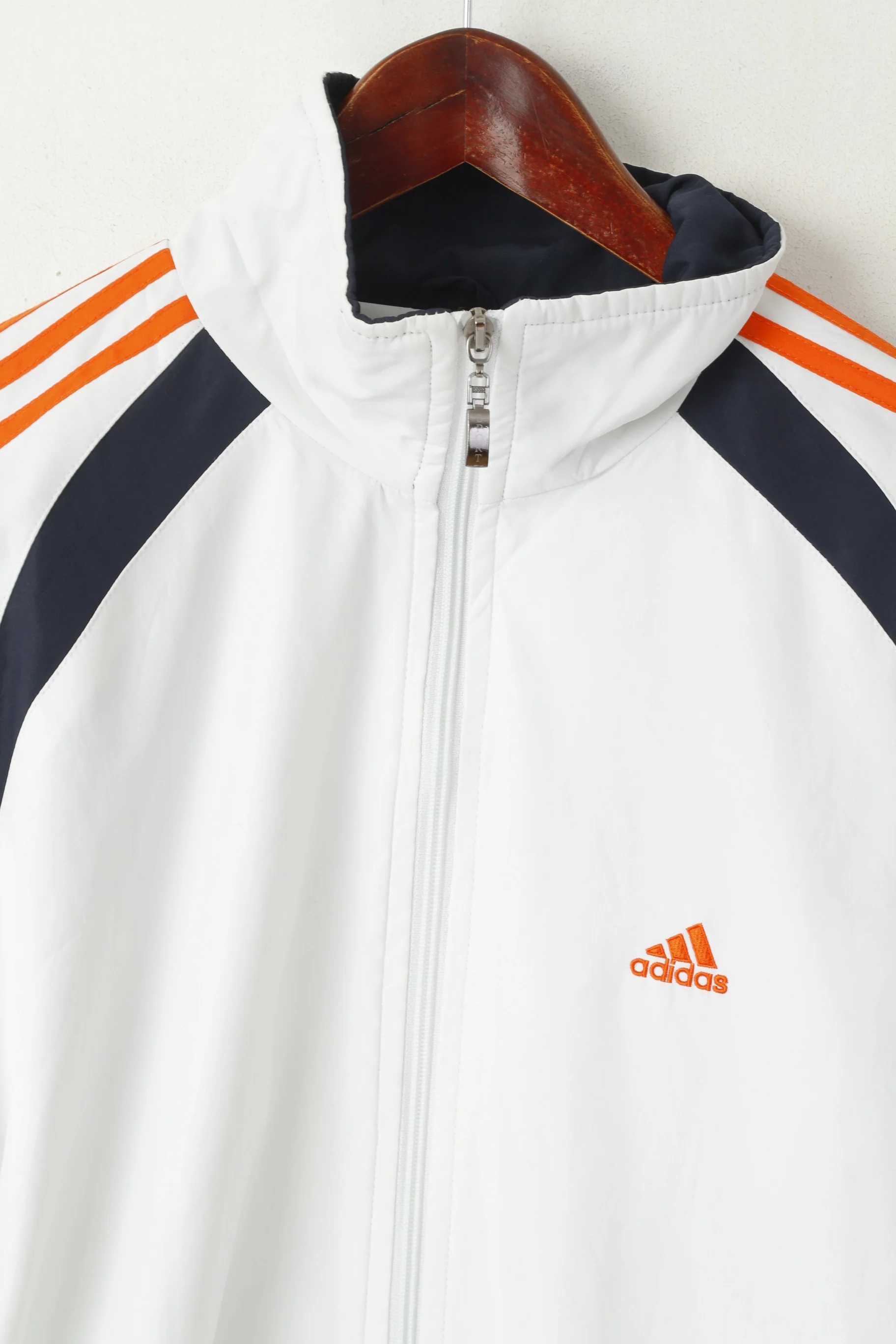 Adidas Women XL Jacket White Course Fighting Sport Full Zipper Activewear Top - Image 2