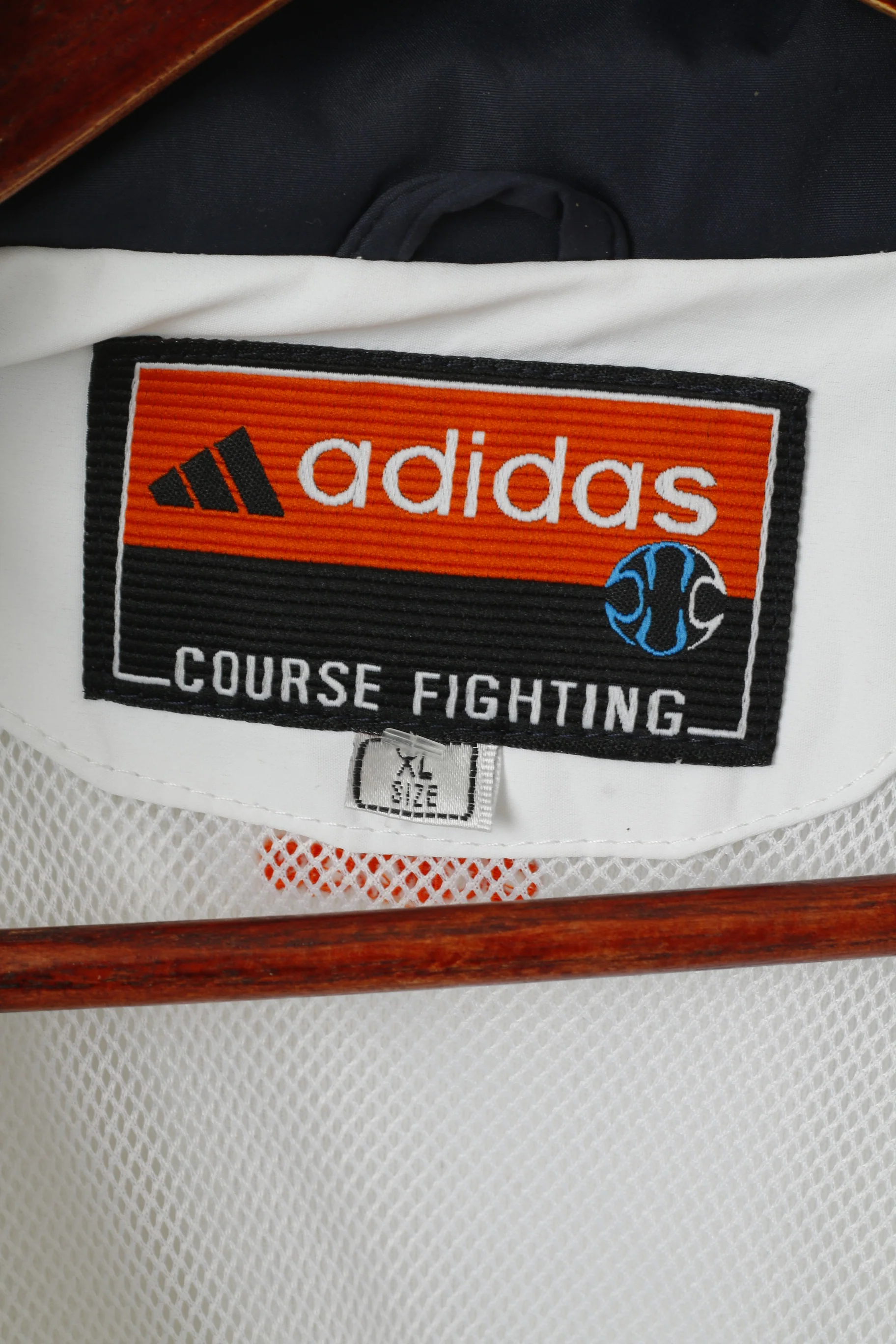 Adidas Women XL Jacket White Course Fighting Sport Full Zipper Activewear Top - Image 4