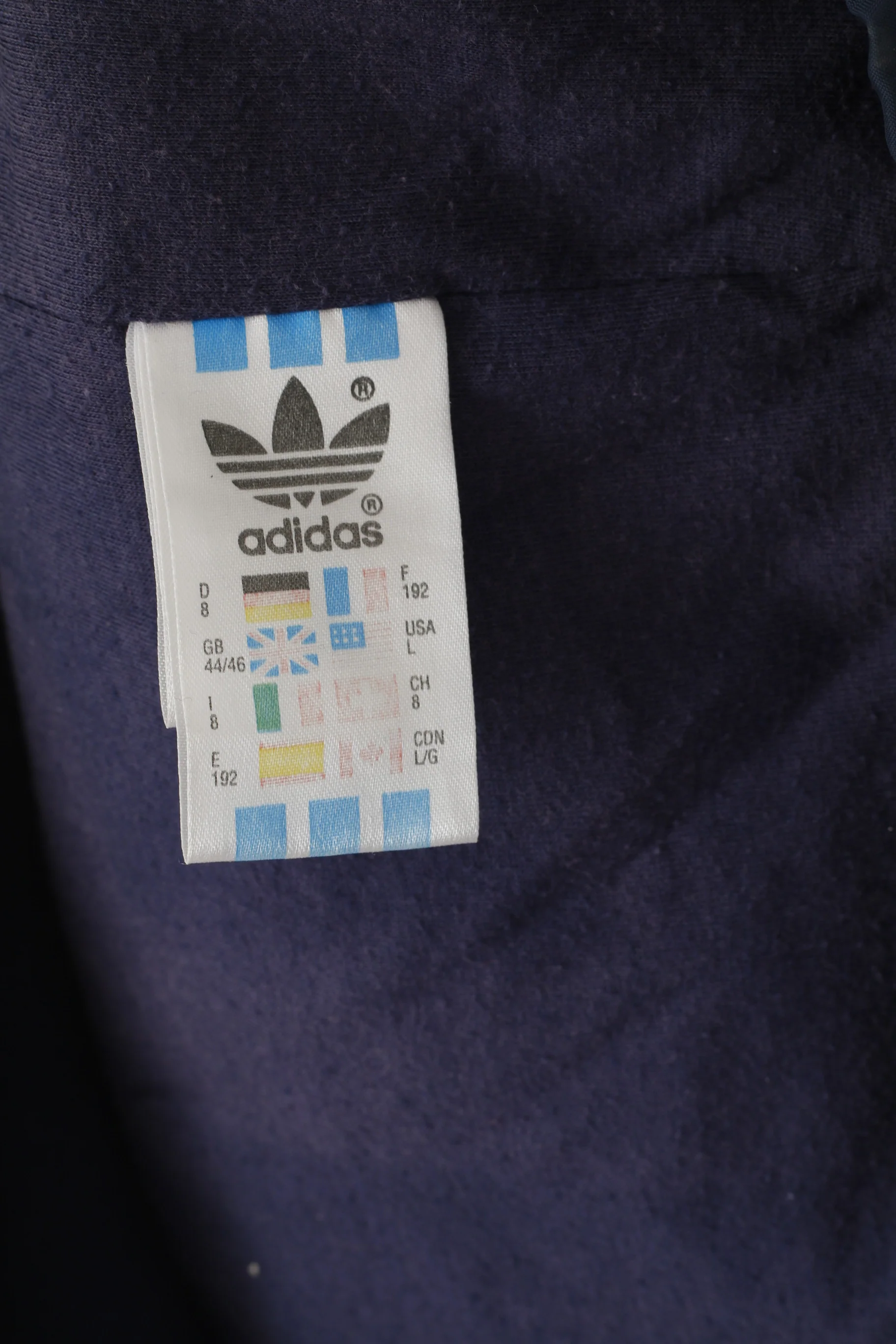 Adidas Men L 192 Jacket Navy Vintage National Handball Team Sweden Zip Up Top - Image 6