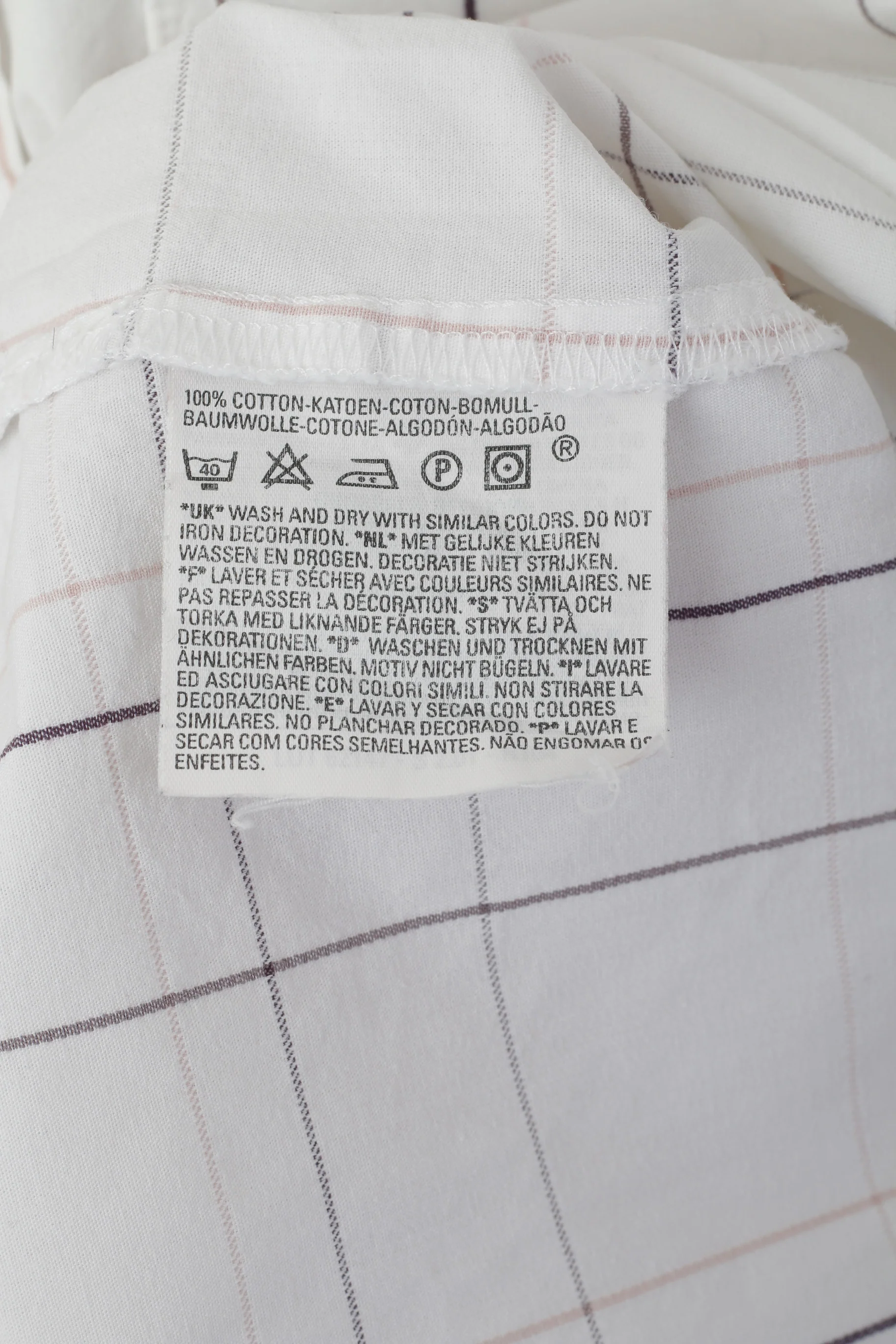 Levi's Red Tab Men XL Casual Shirt White Check Cotton Pocket Short Sleeve Top - Image 5