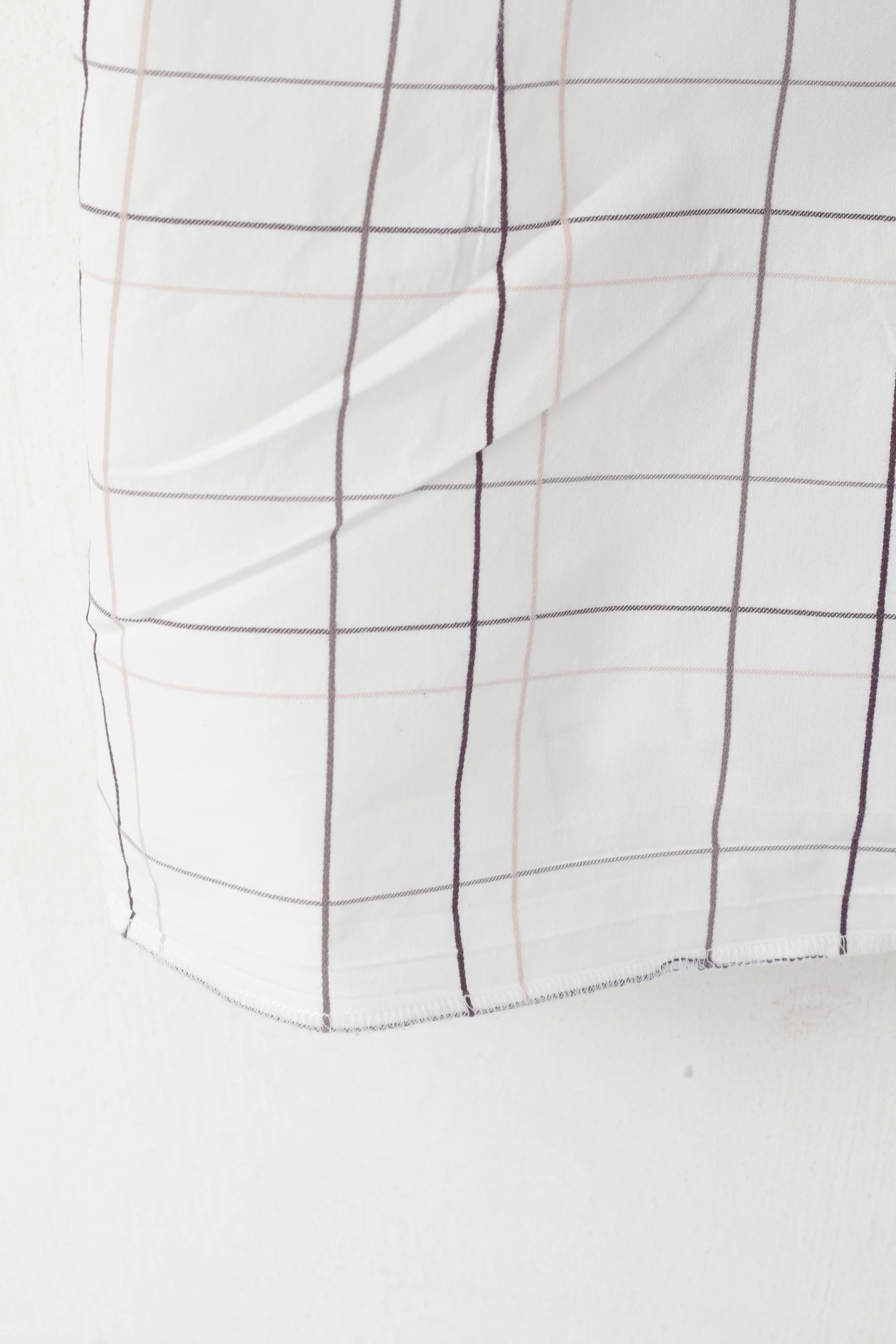 Levi's Red Tab Men XL Casual Shirt White Check Cotton Pocket Short Sleeve Top - Image 6