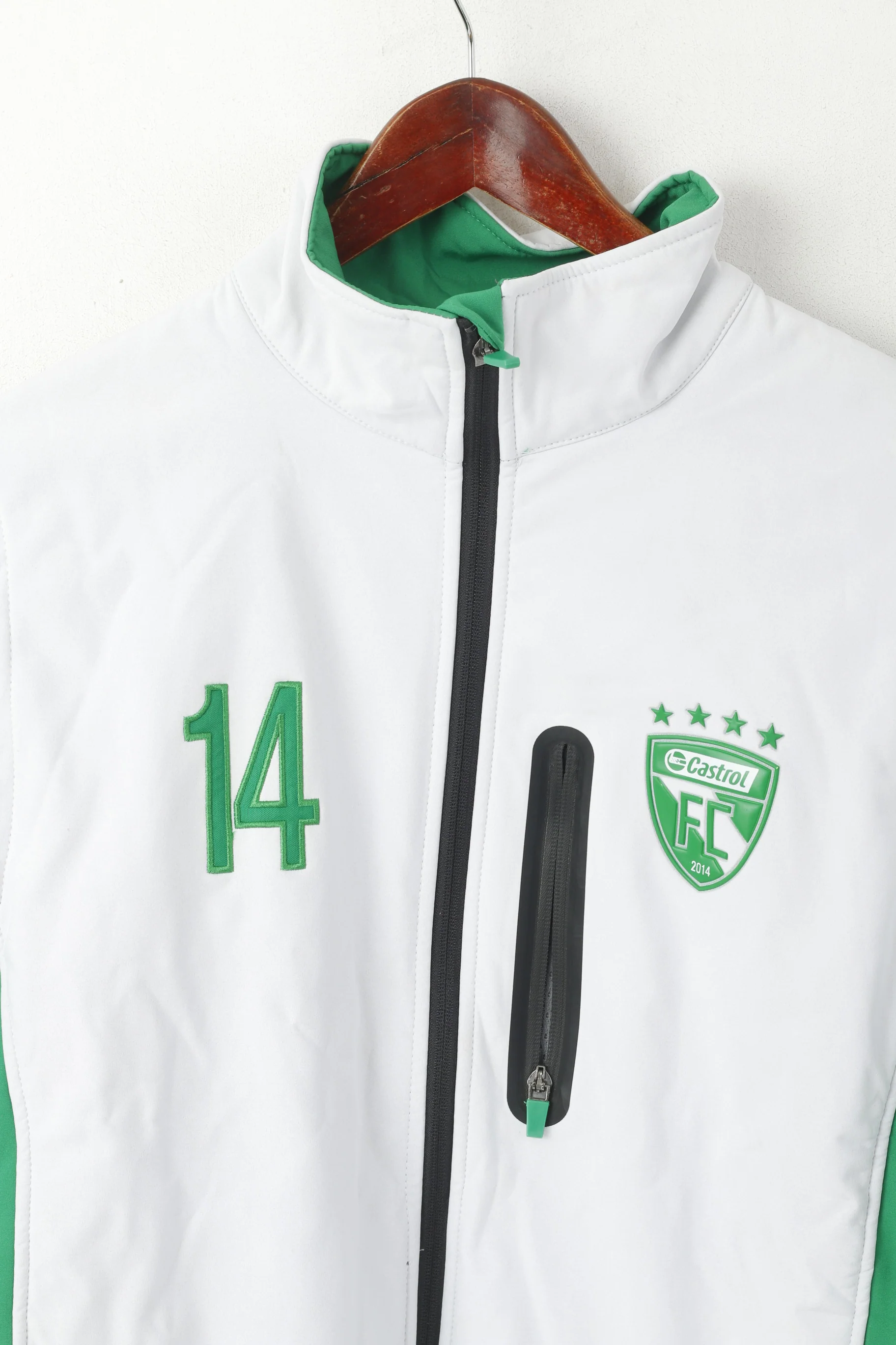 Fifa World Cup Brasil Men XL Jacket White Detachable Sleeves Castrol FC 2014 #14 Top - Image 2