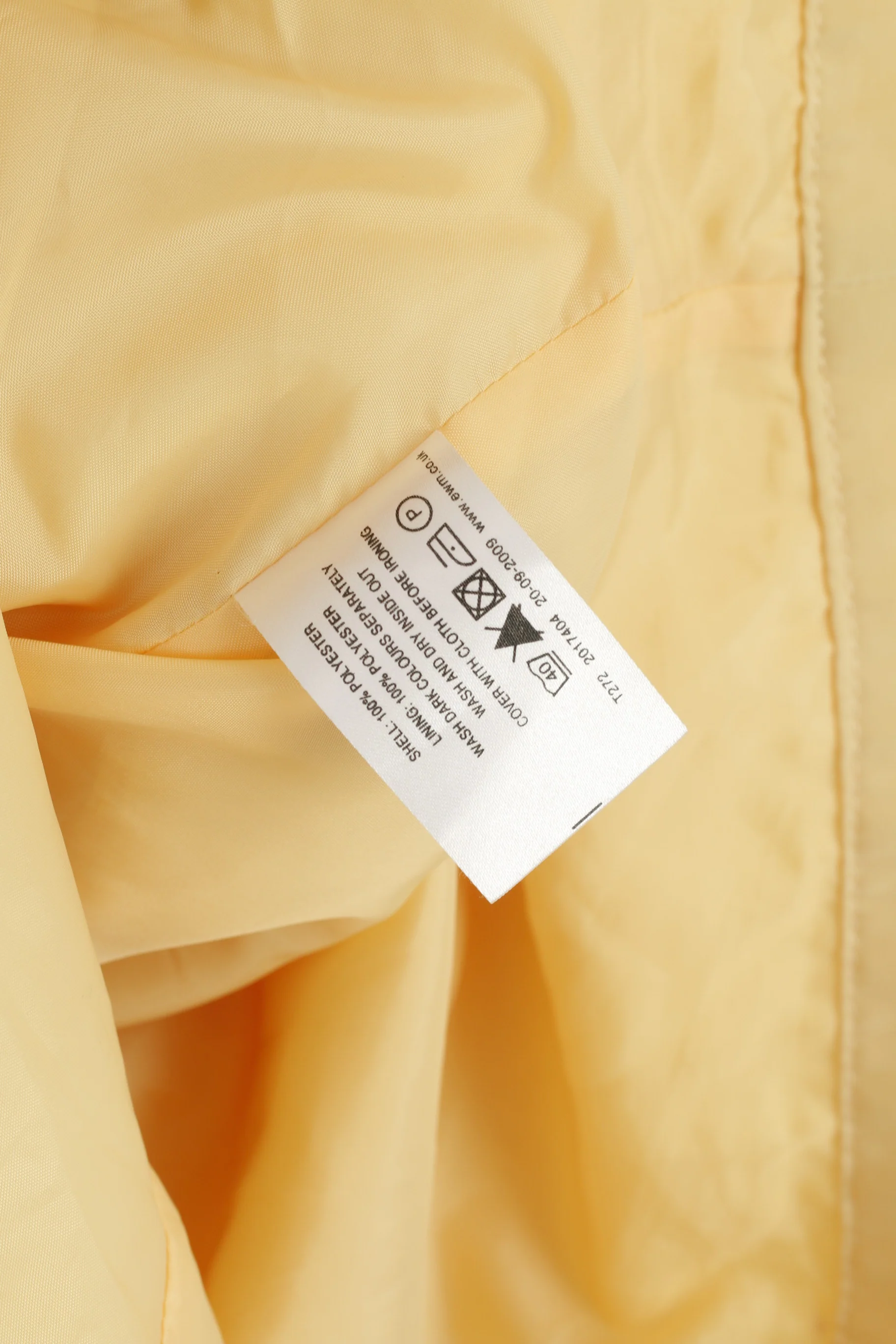EWM Pure Classics Women 16 Jacket Yellow Lightweight Retro Full Zip Hooded Coat - Image 5