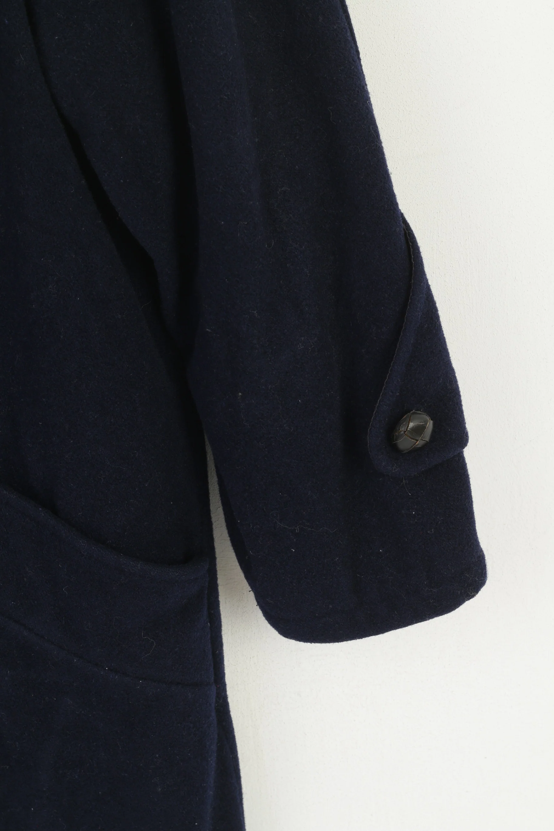 Kestila Women 164 XS Coat Navy Wool Vintage Single Breasted Made in Finland - Image 3