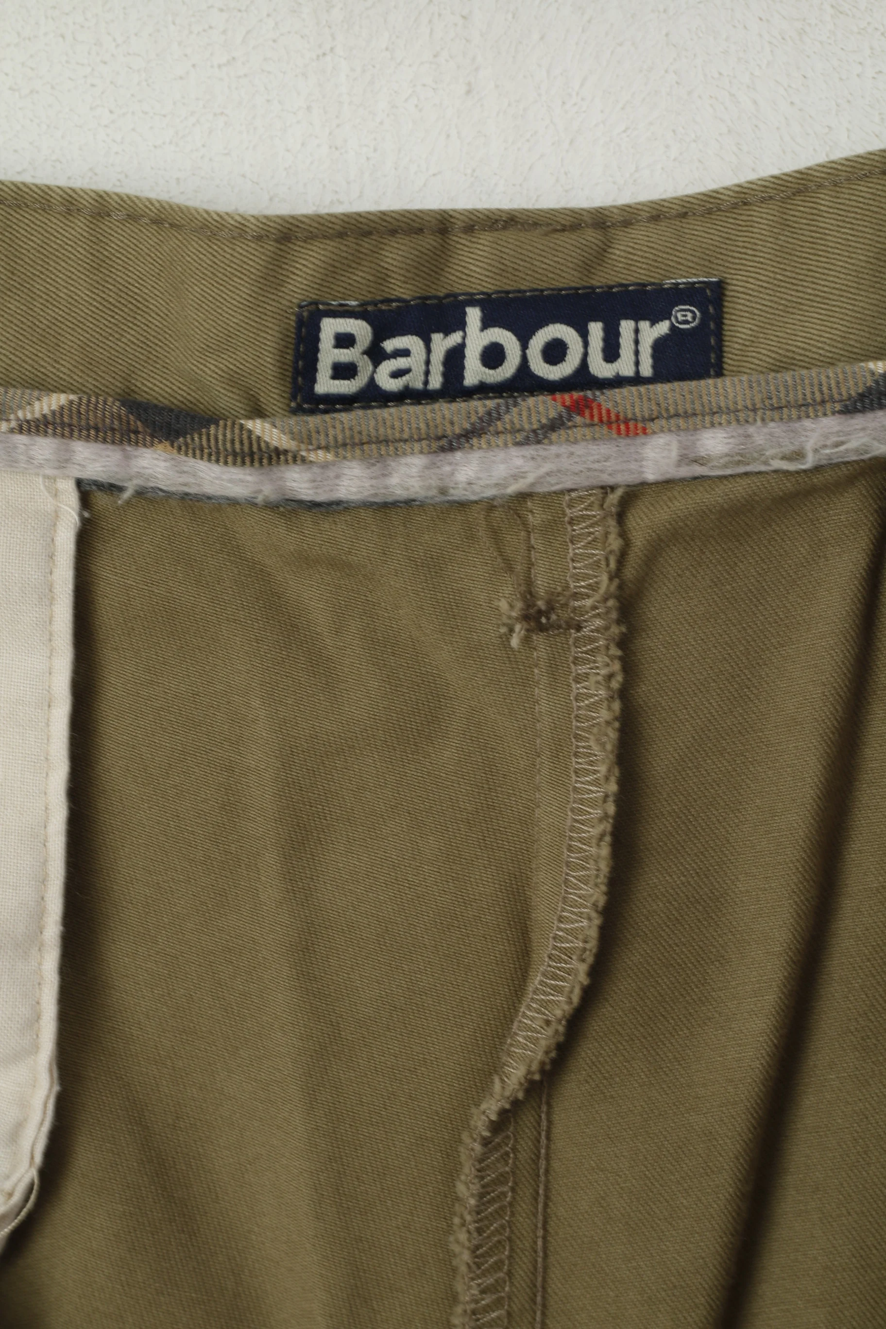 Barbour Men 34 Trousers Green Cotton Green Classic Straight Leg Casual Pants - Image 4