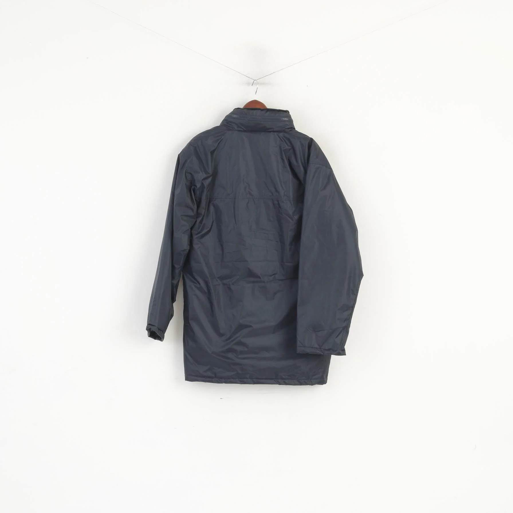 New Champion Men S Jacket Navy Padded Full Zipper Hidden Hood Pocket Outdoor Parka - Image 7