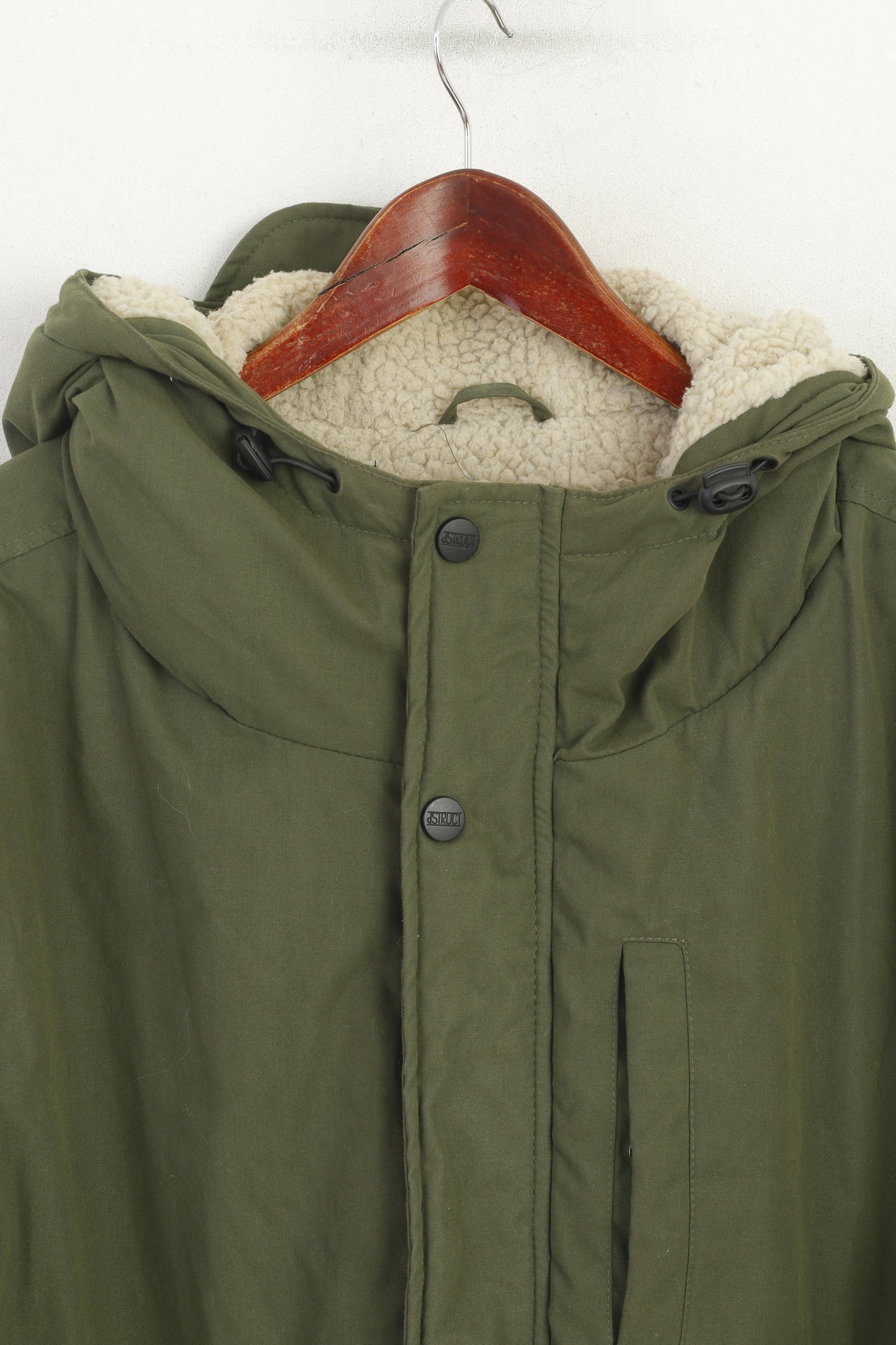 Dstruci Men L Jacket Green Cotton Padded Stirling Full Zip Hooded Dstruction Parka - Image 2