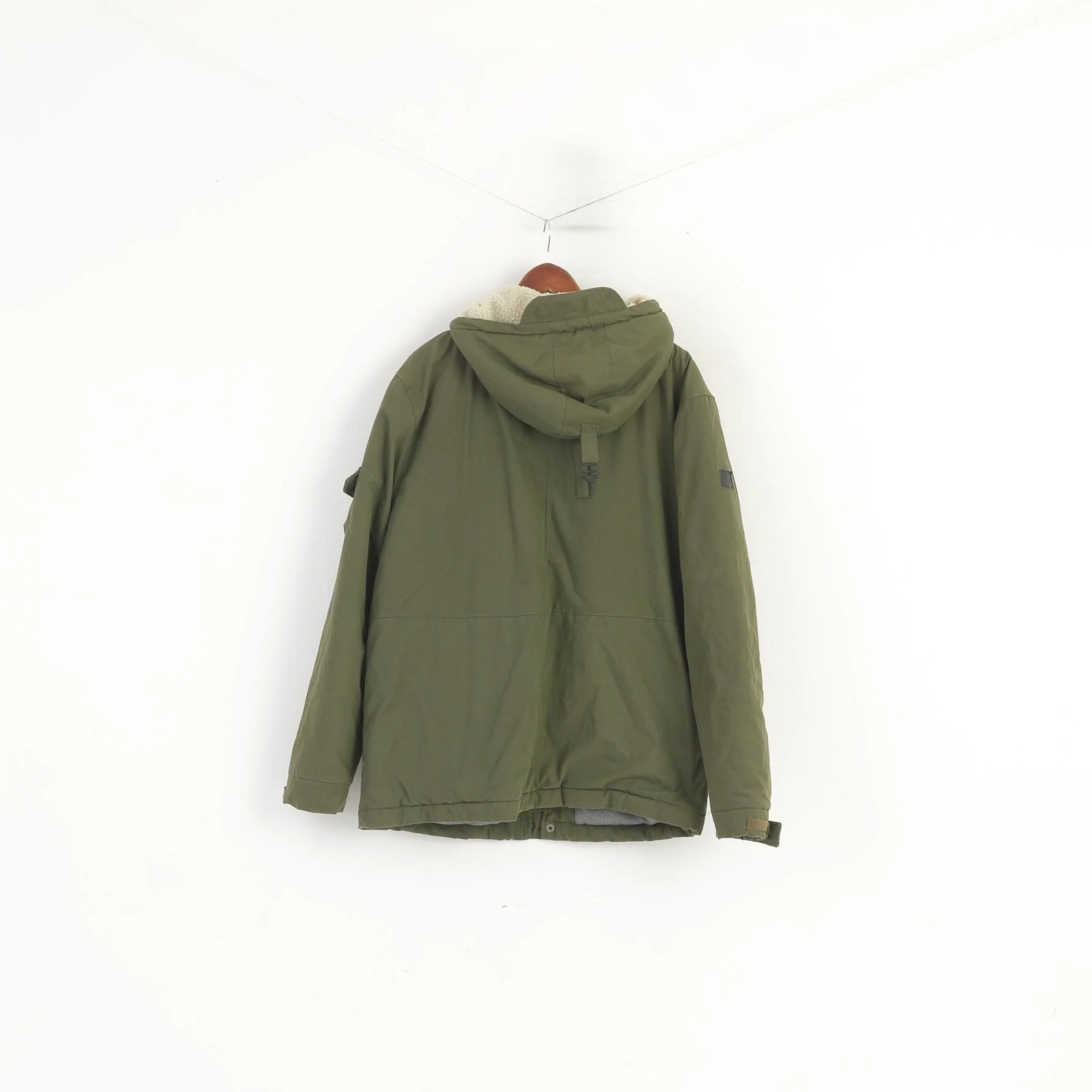 Dstruci Men L Jacket Green Cotton Padded Stirling Full Zip Hooded Dstruction Parka - Image 8