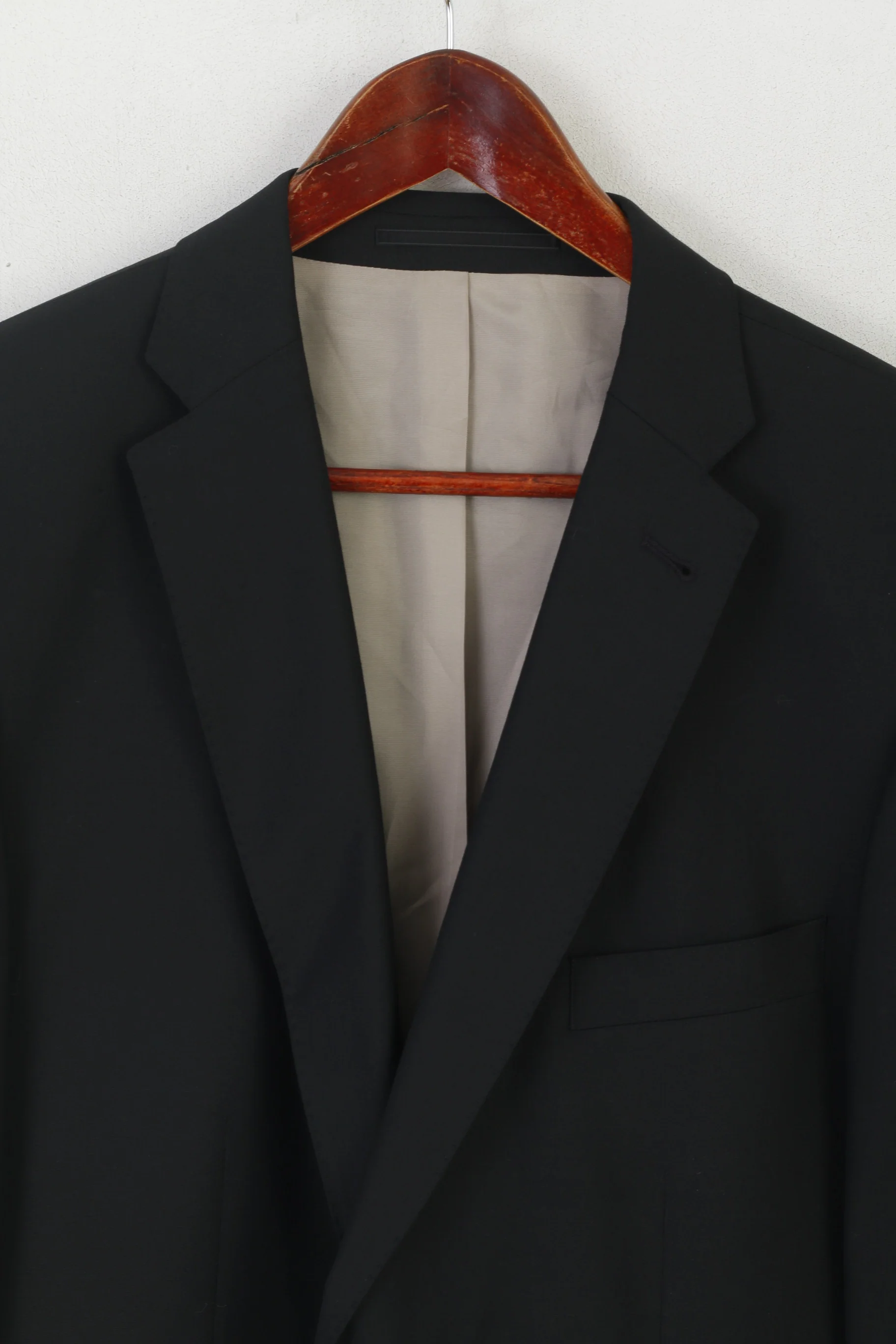 Roy Robson Men 26 40 Blazer Black Wool Reda Super 110's Italy Single Breasted Jacket - Image 2
