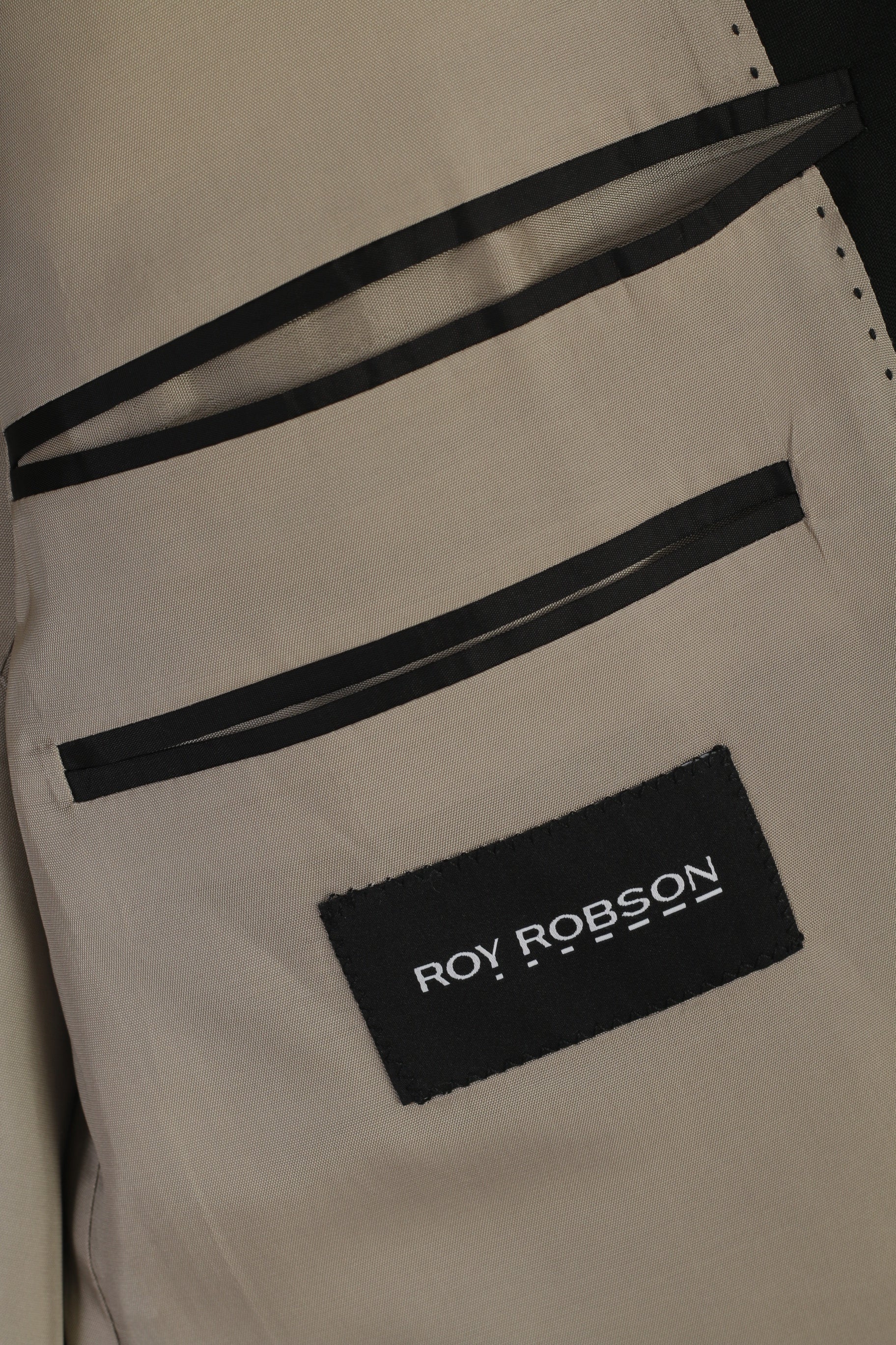 Roy Robson Men 26 40 Blazer Black Wool Reda Super 110's Italy Single Breasted Jacket - Image 4
