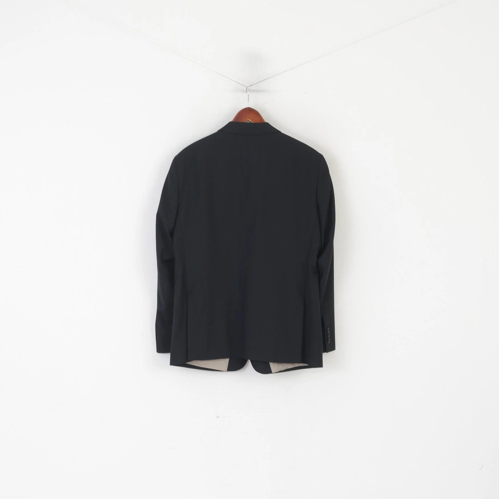 Roy Robson Men 26 40 Blazer Black Wool Reda Super 110's Italy Single Breasted Jacket - Image 7