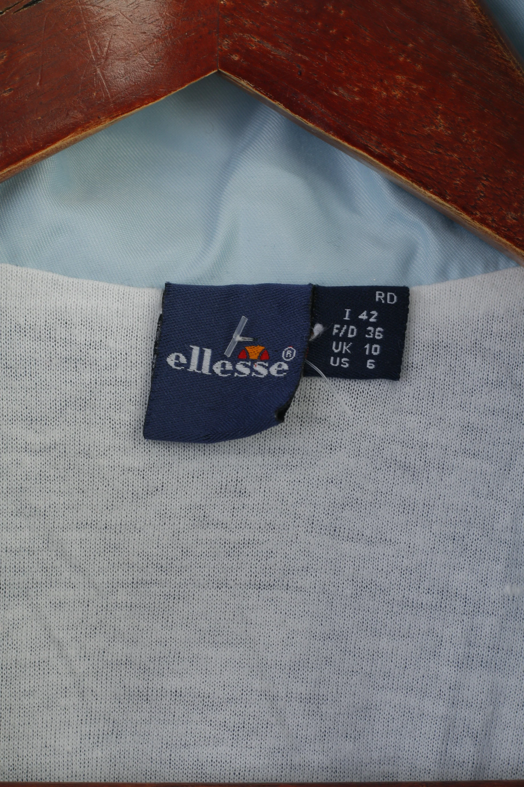 Ellesse Women 10 36 S Jacket Blue Lightweight Vintage Full Zip Sportswear Top - Image 4