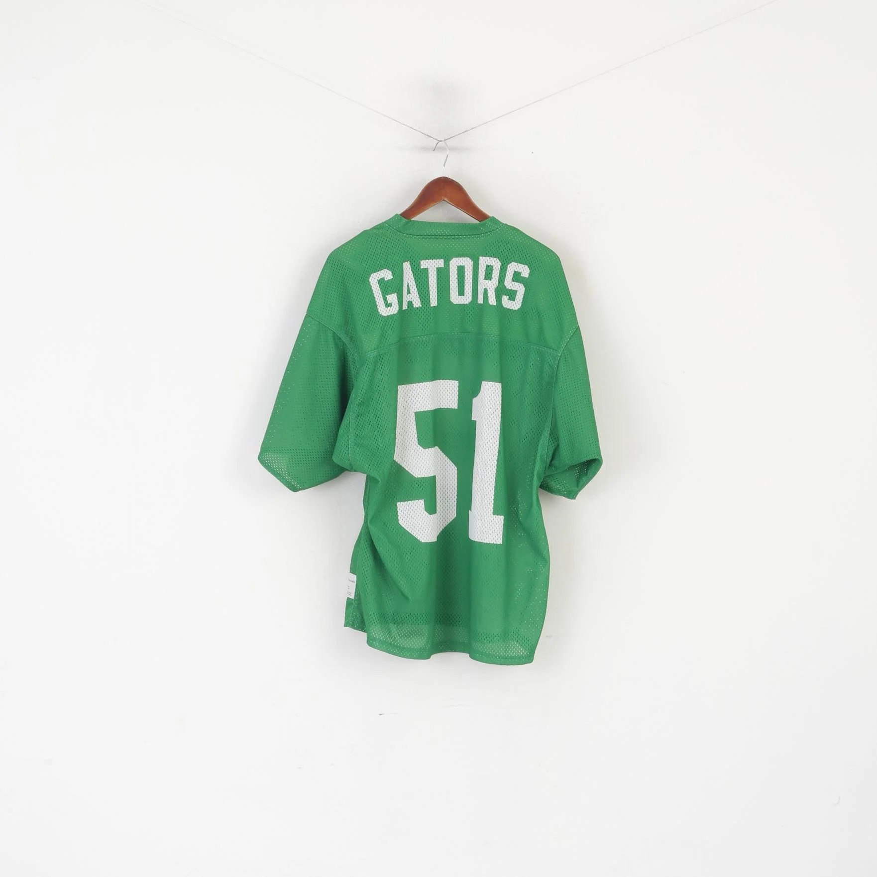 Eagle Sportswear Men XL Shirt Green Mesh Vintage Gators # 51 Jersey Top - Image 6