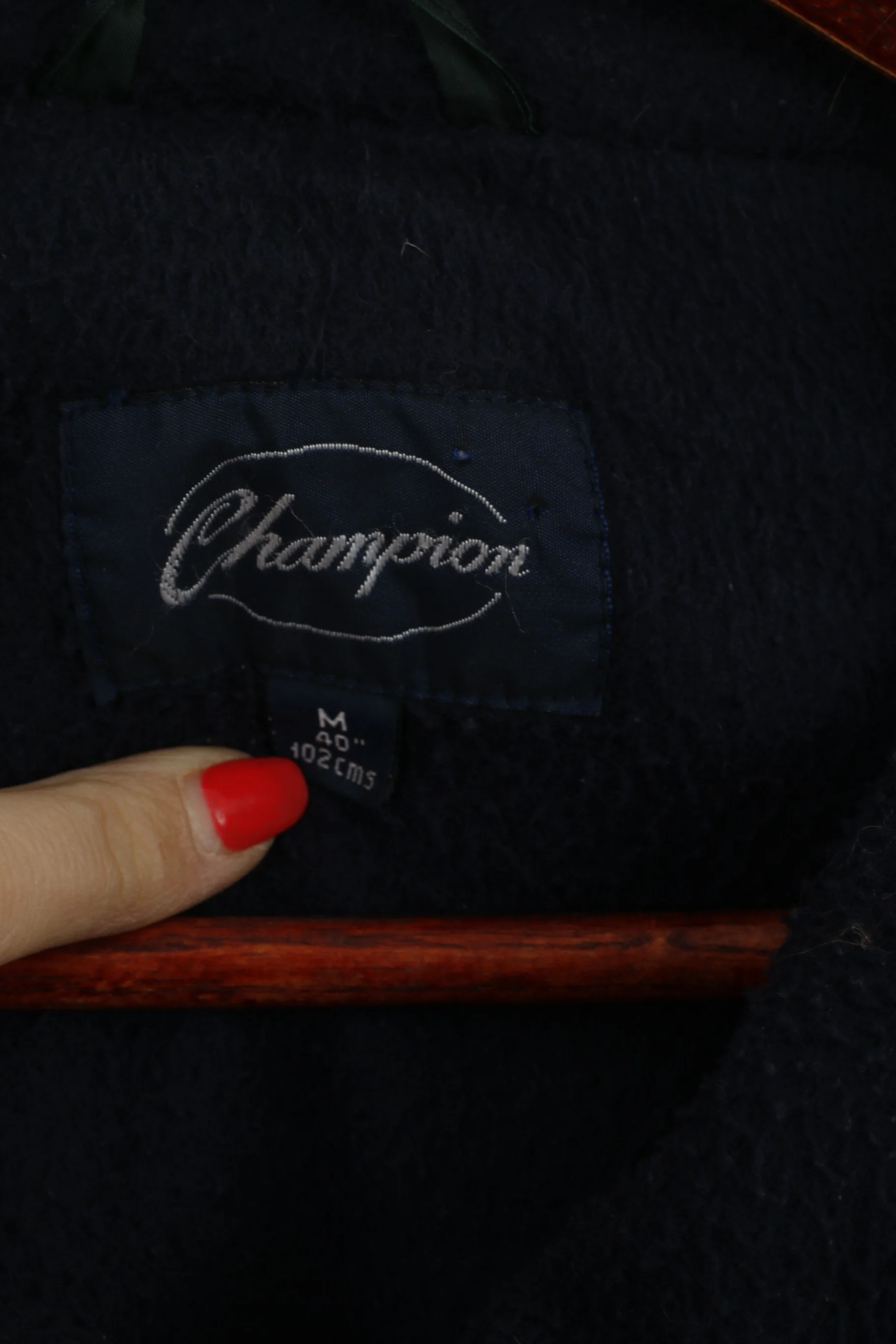 Champion Men M 40" Jacket Vintage Purple Check Fleece Lined Bomber Top - Image 5