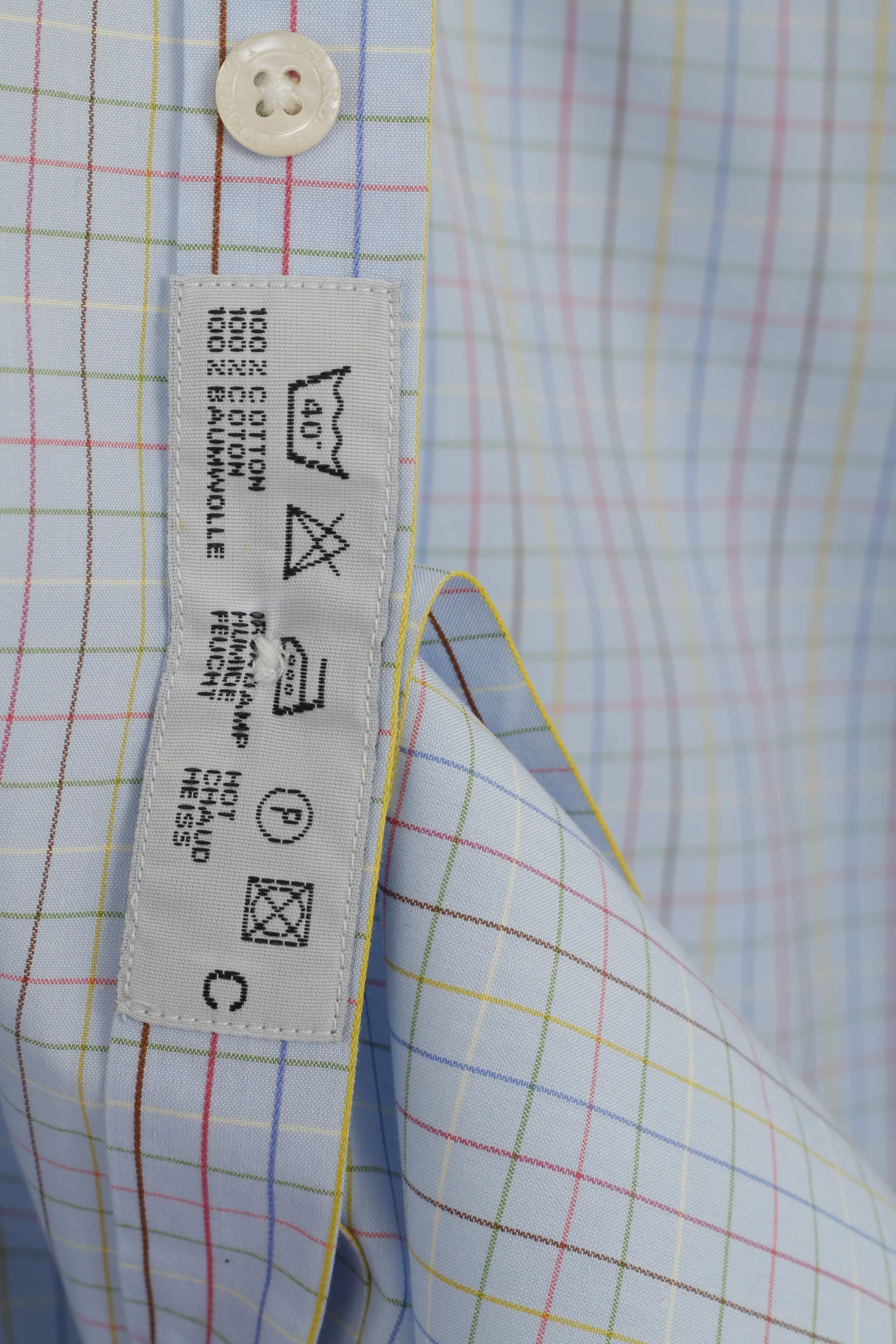 Charles Tyrwhitt Men M Casual Shirt Check Blue Cotton Long Sleeve Top - Image 5