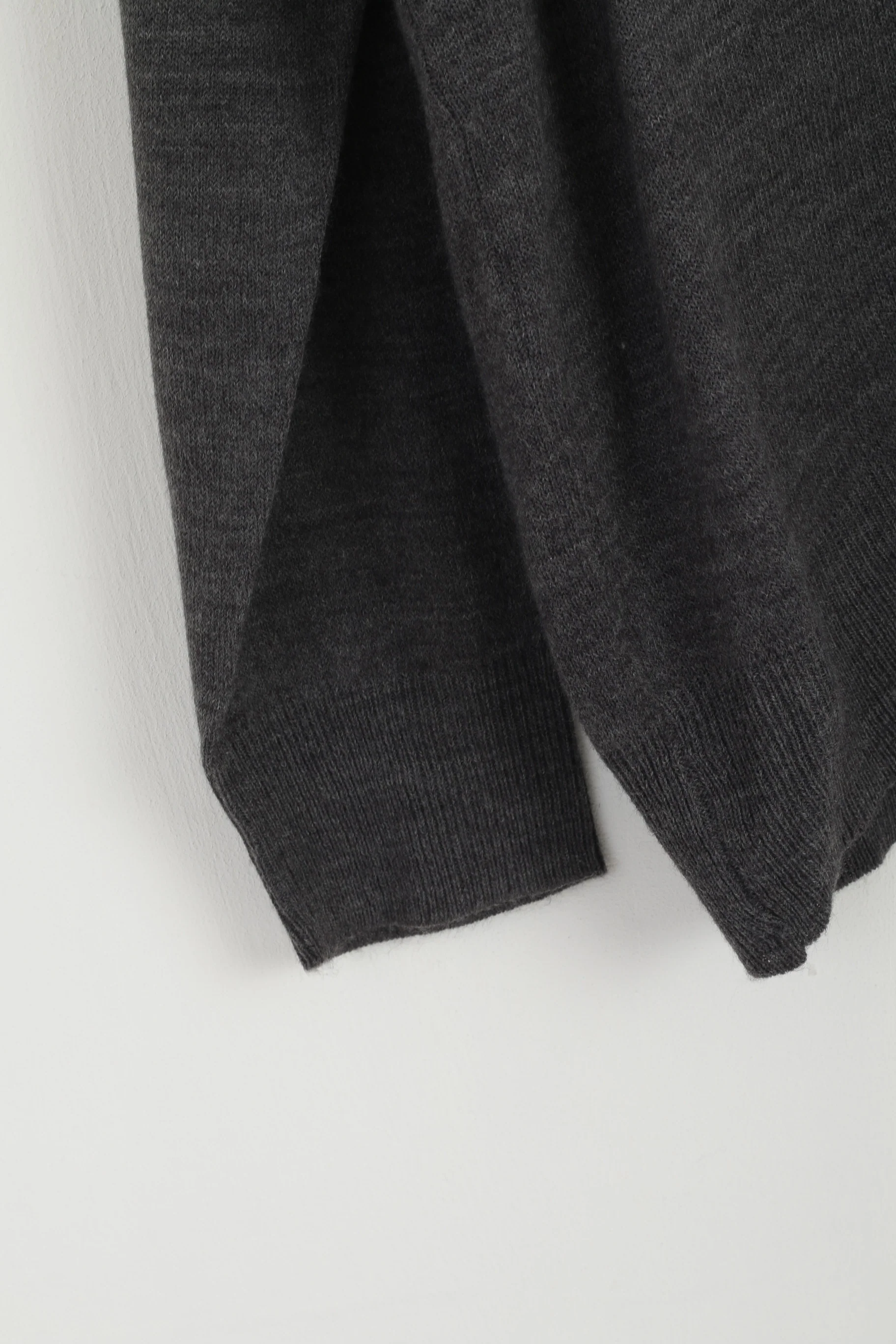 Pierre Cardin Men M Jumper Grey V Neck Collared Elegant Acrylic Light Sweater - Image 3