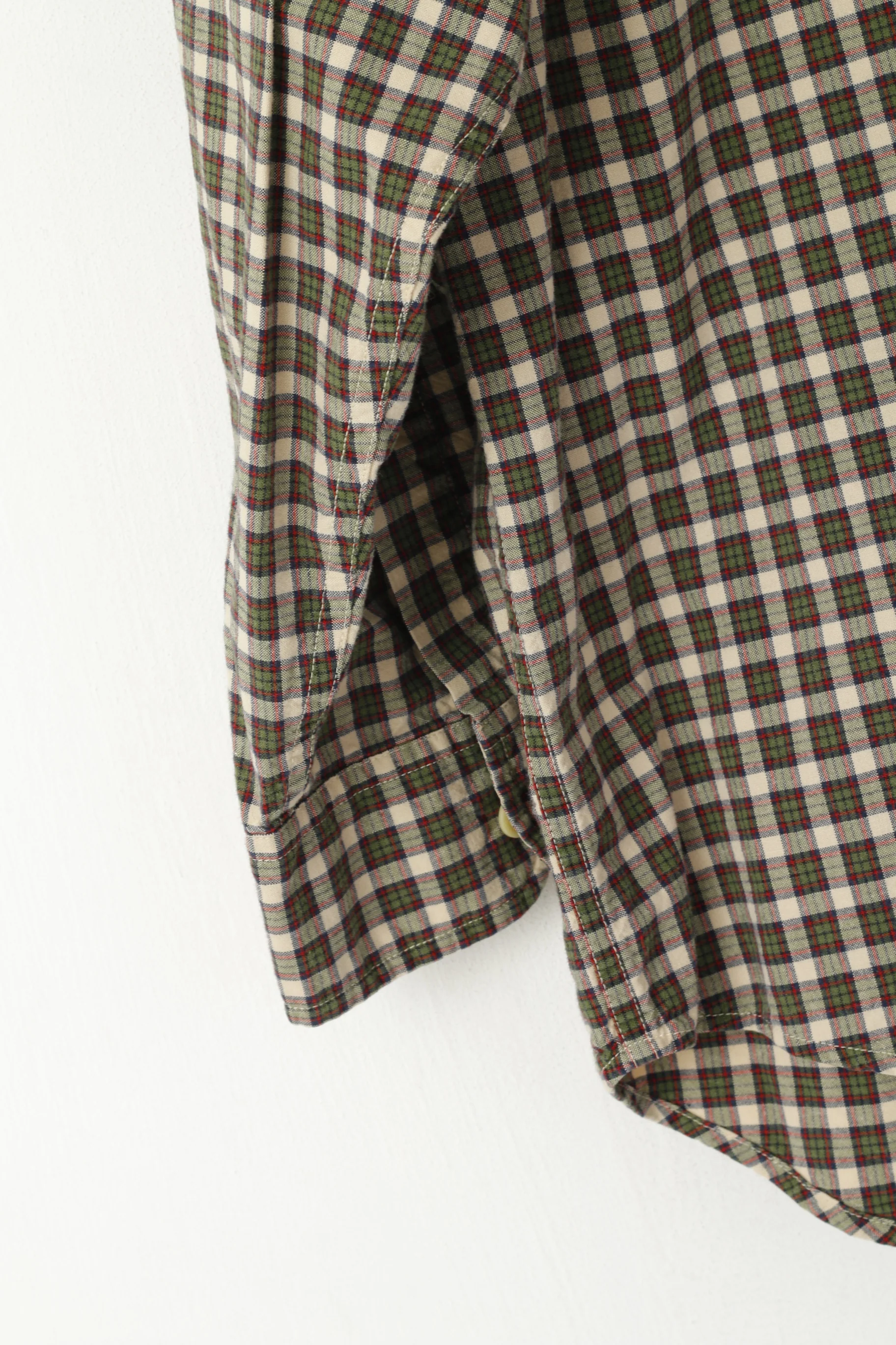 Abercrombie Boys L 10-12 Age Casual Shirt Brown Green Cotton Checkered Long Sleeve - Image 3