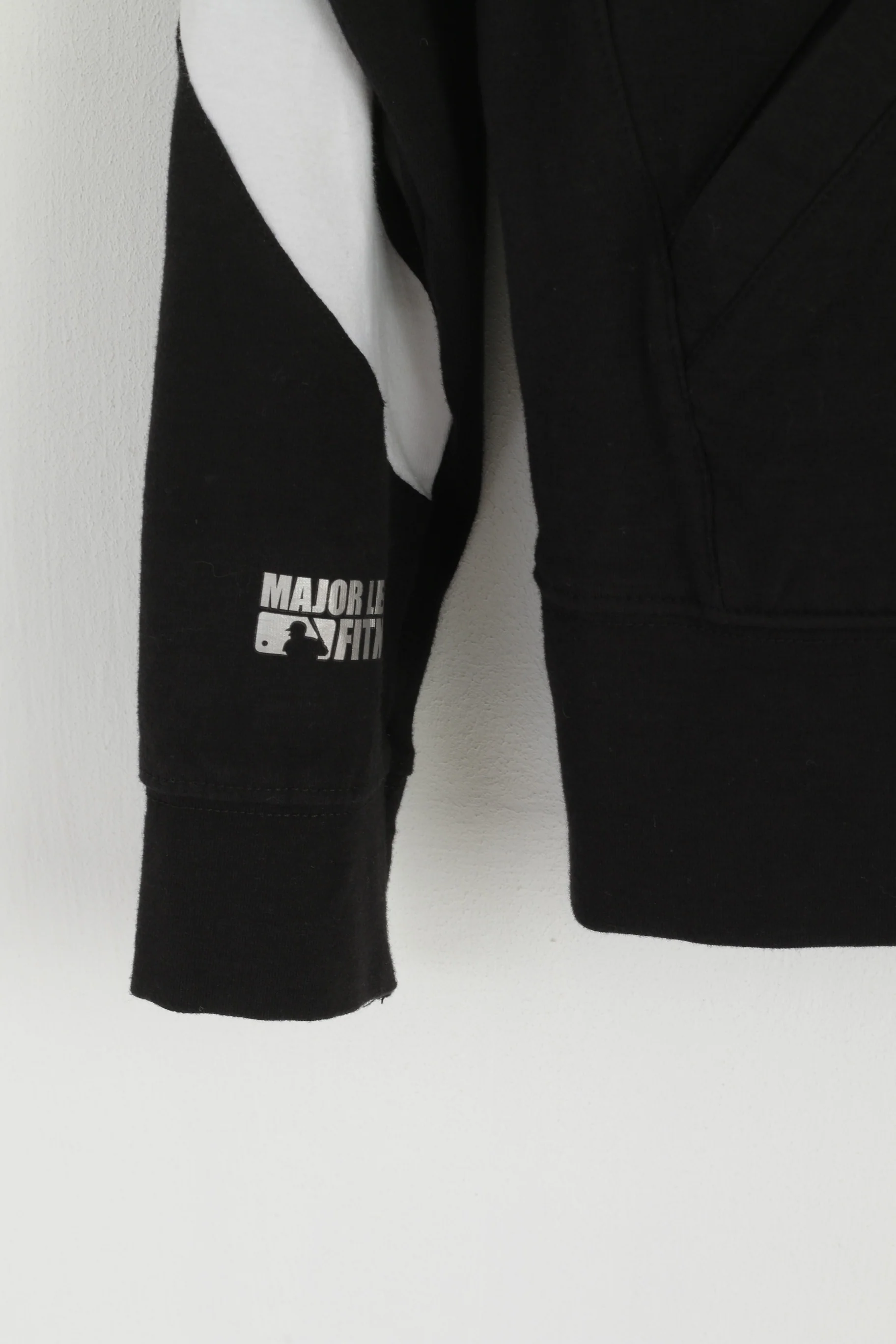 Major League Fitness Women M Sweatshirt Black Stretch Full Zipper Active Top - Image 3