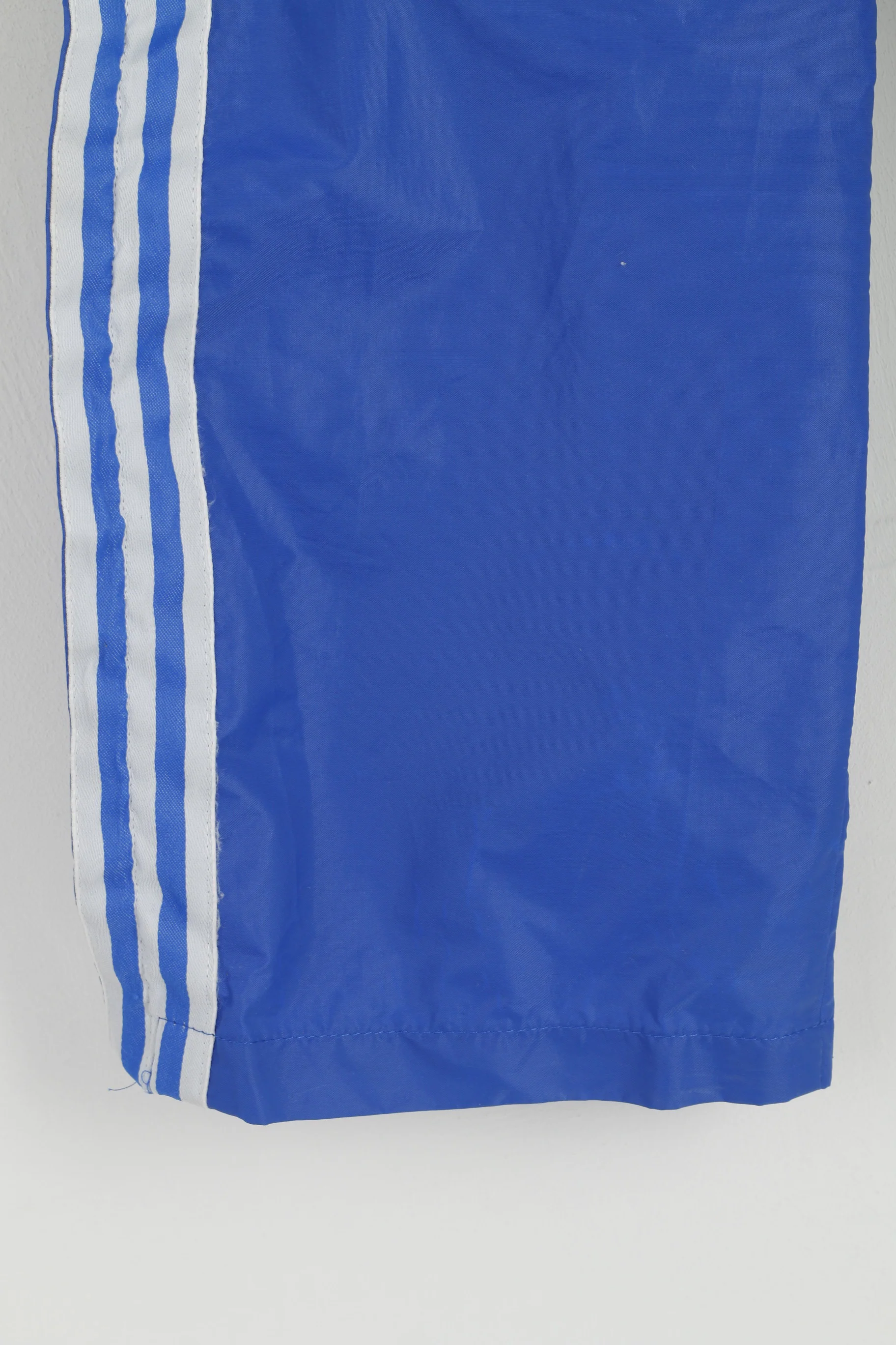 Adidas Youth 14 Age Trousers Blue 100% Nylon Waterproof Zip Leg Bottoms - Image 3