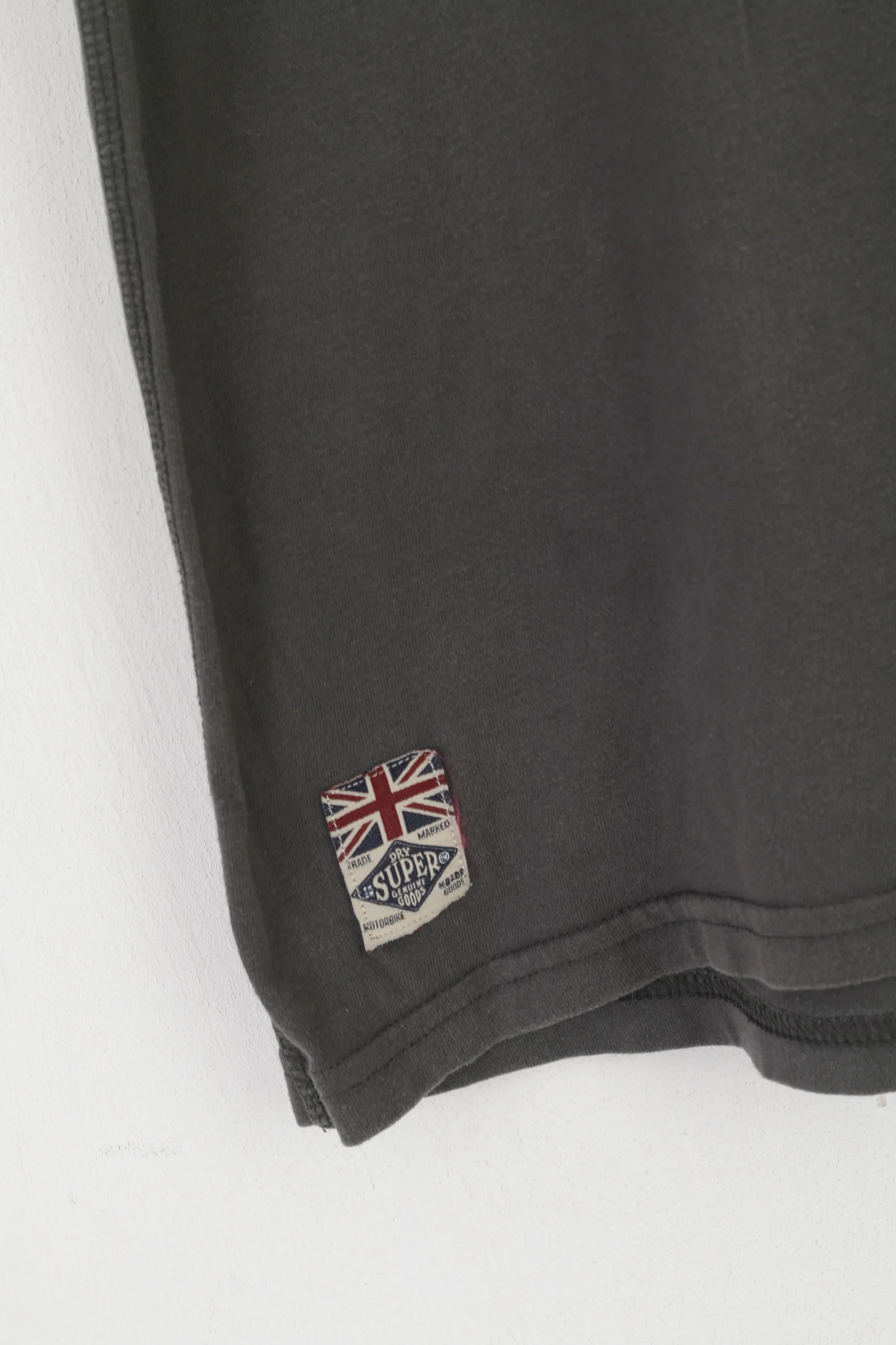 Superdry Men XL Shirt Green Faded Cotton Motorbike Goods Vintage Top - Image 3