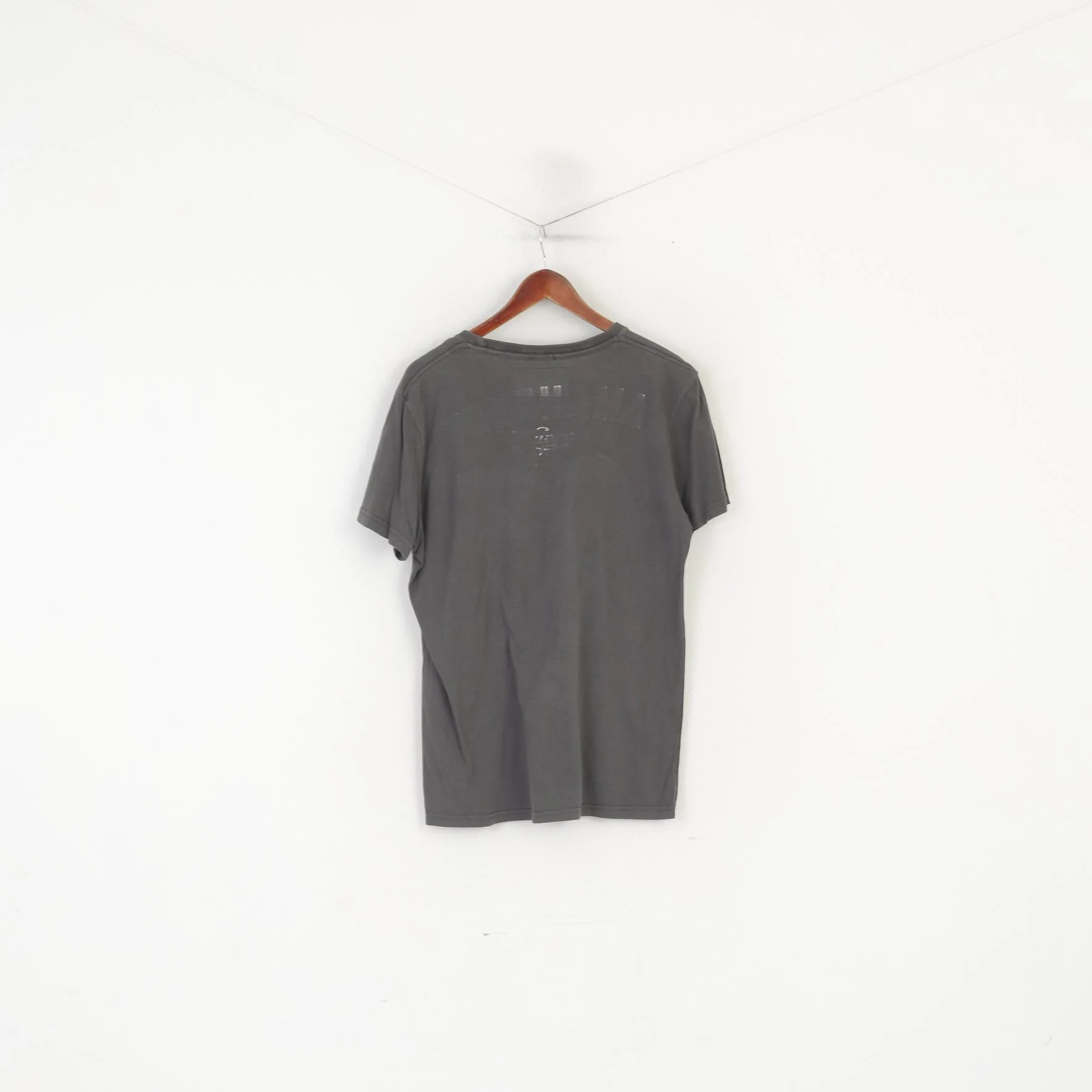 Superdry Men XL Shirt Green Faded Cotton Motorbike Goods Vintage Top - Image 6