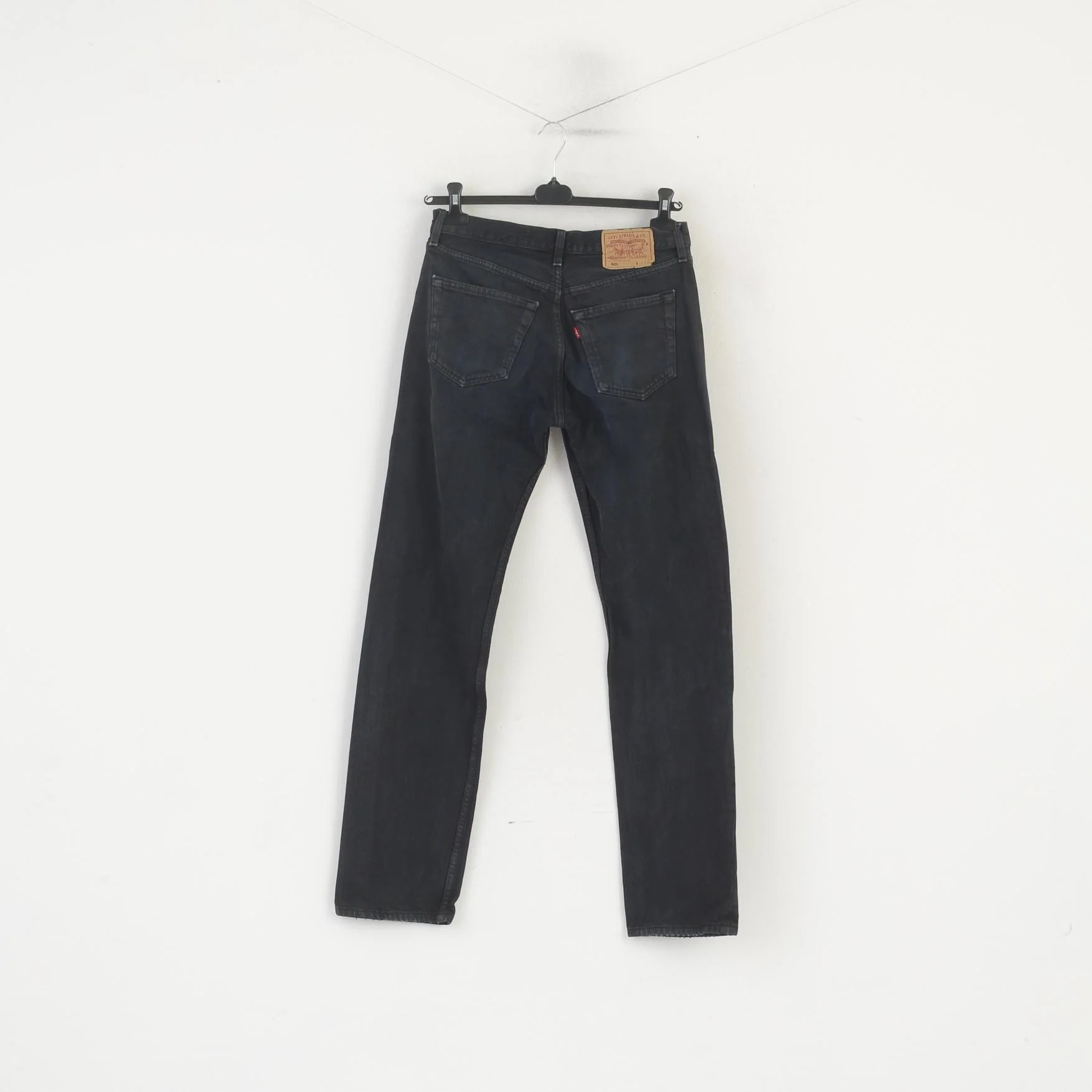 Levi's 501 Women 32 Jeans Trousers Navy Cotton Vintage Straight Denim Pants - Image 7