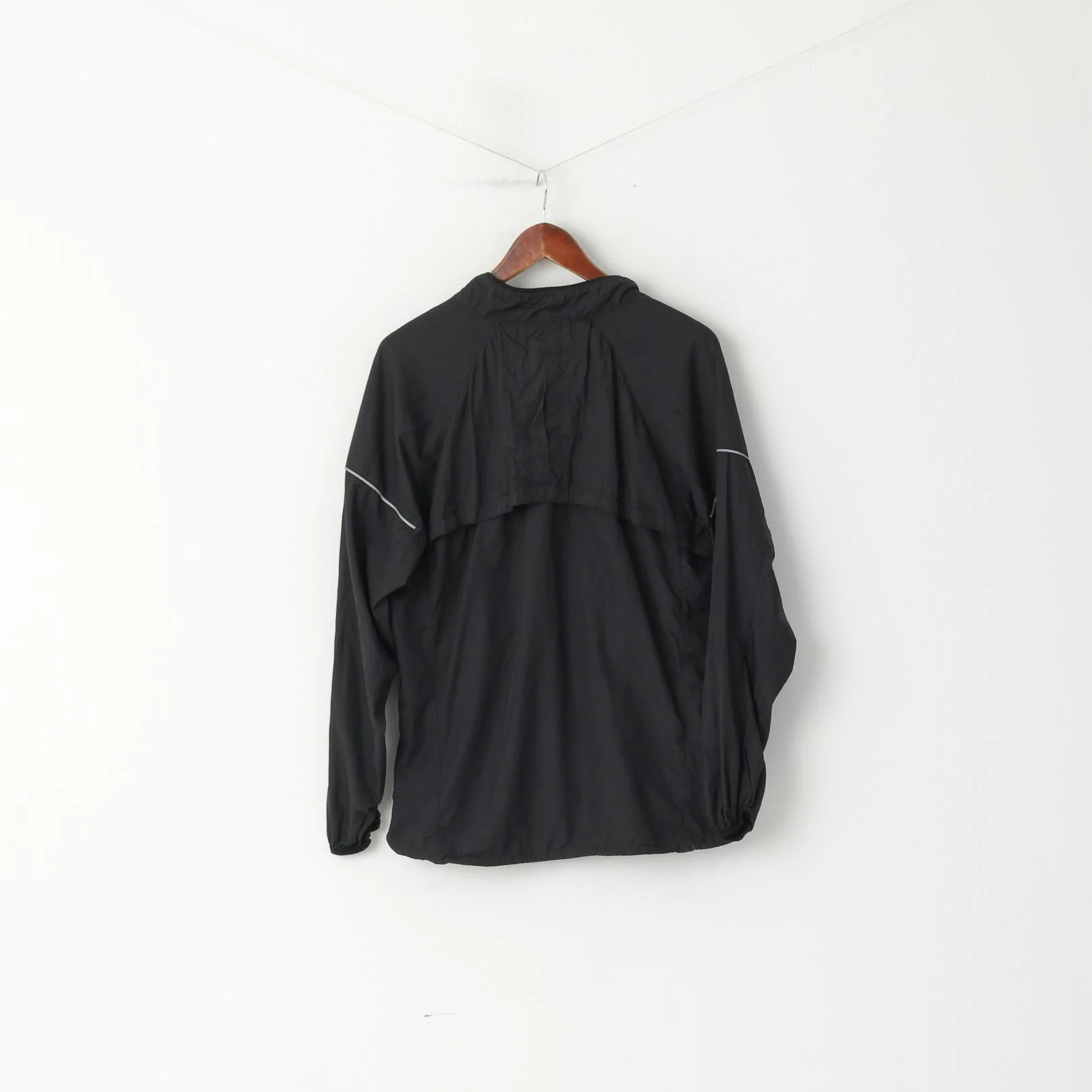 Nike Men L (M) Jacket Black Run Lightweight Activewear Breathable Zip Up Top - Image 6