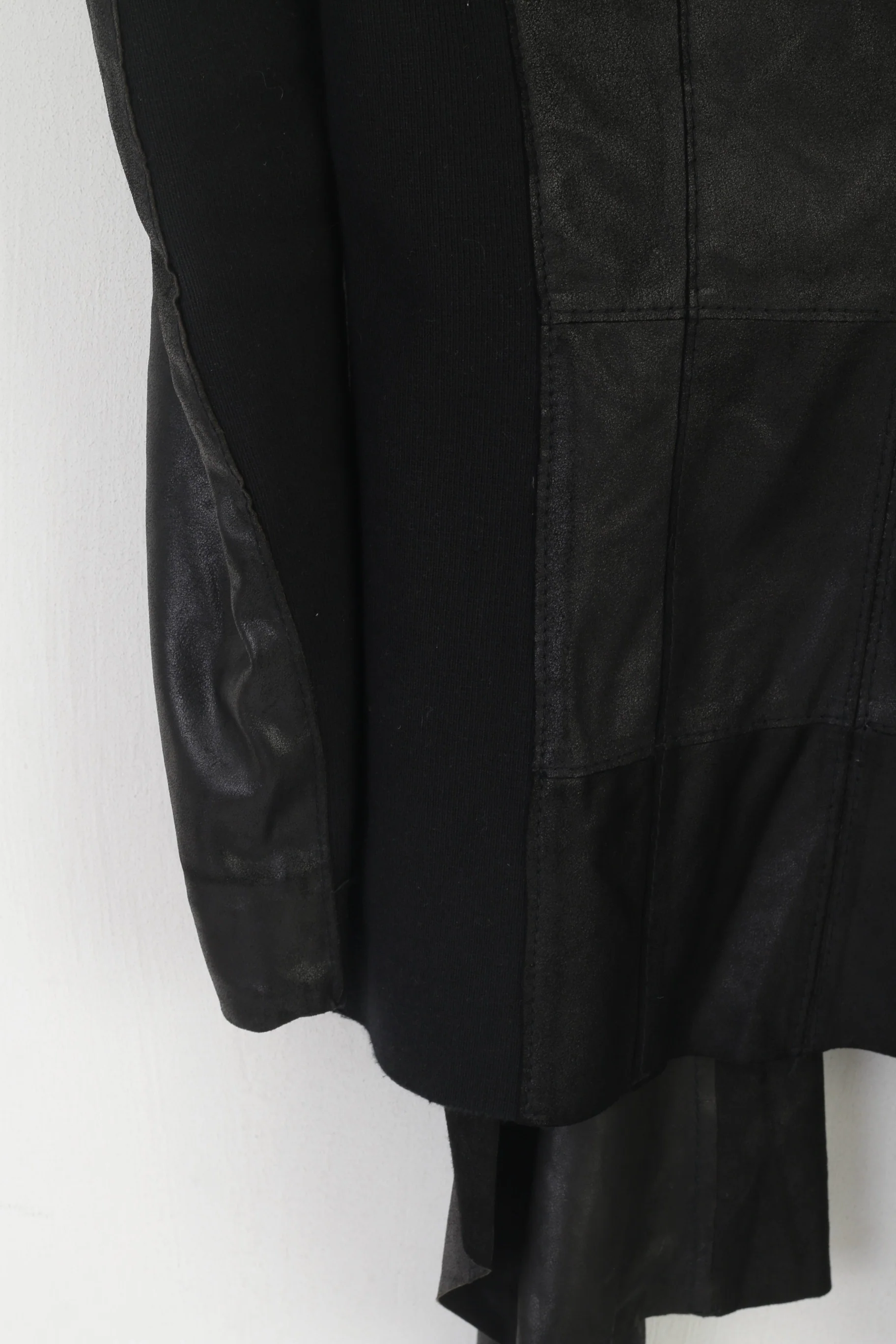Gipsy by Mauritius Women S Jacket Overlay Black Leather Boho Acymetric Top - Image 7