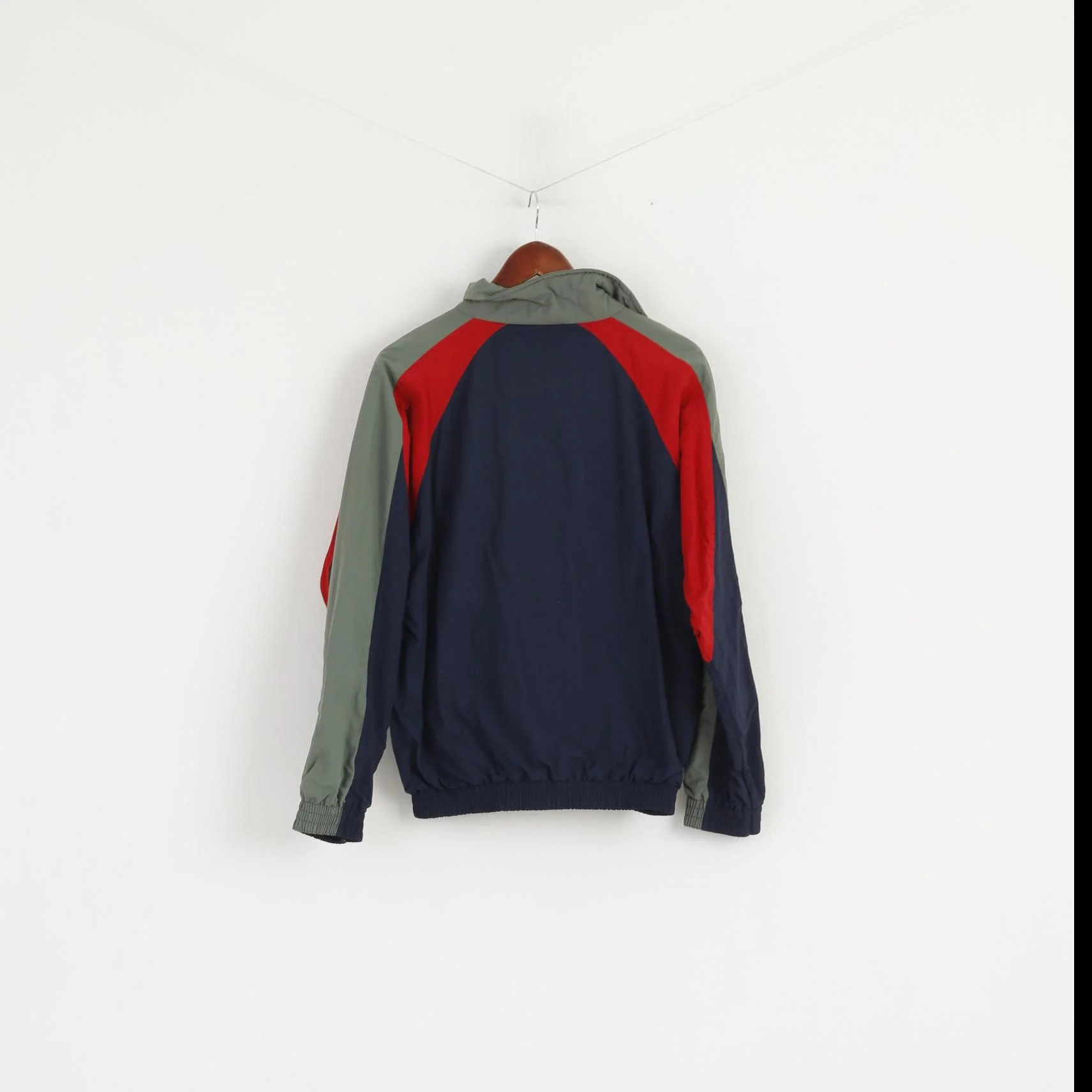 Tactel Men S Jacket Navy Green Nylon Waterproof Retro Full Zipper Sport Top - Image 6