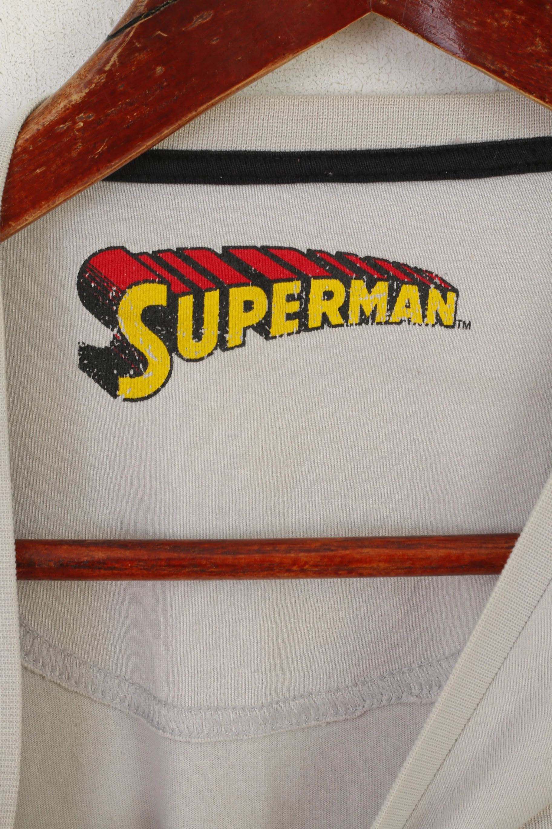 Marks & Spencer DC Comics Men M Shirt Gray Cotton Superman Vintage Top - Image 3