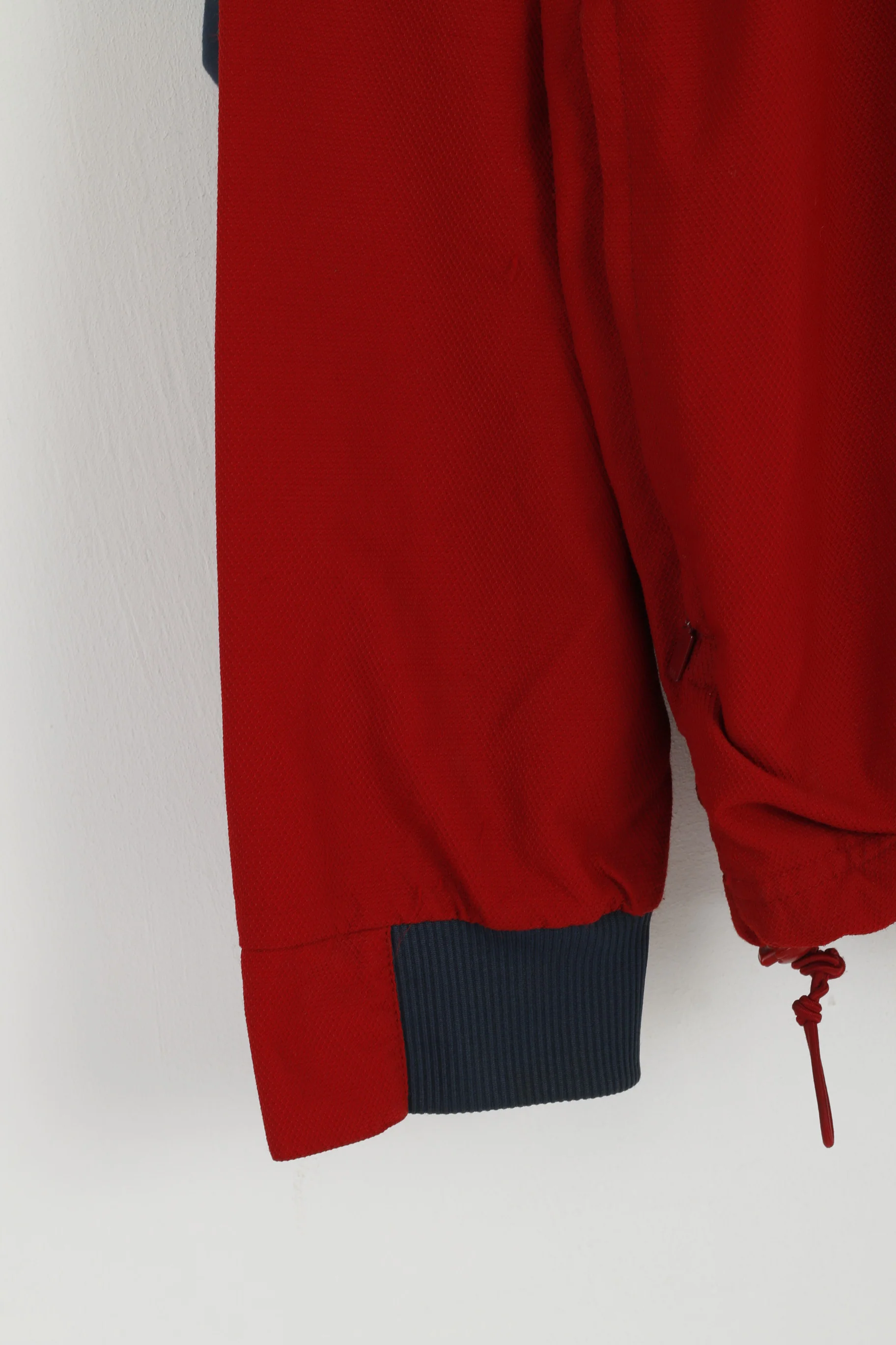 Adidas Men M Jacket Maroon Nylon Waterproof  Vintage 90s Full Zipper Sport Top - Image 3