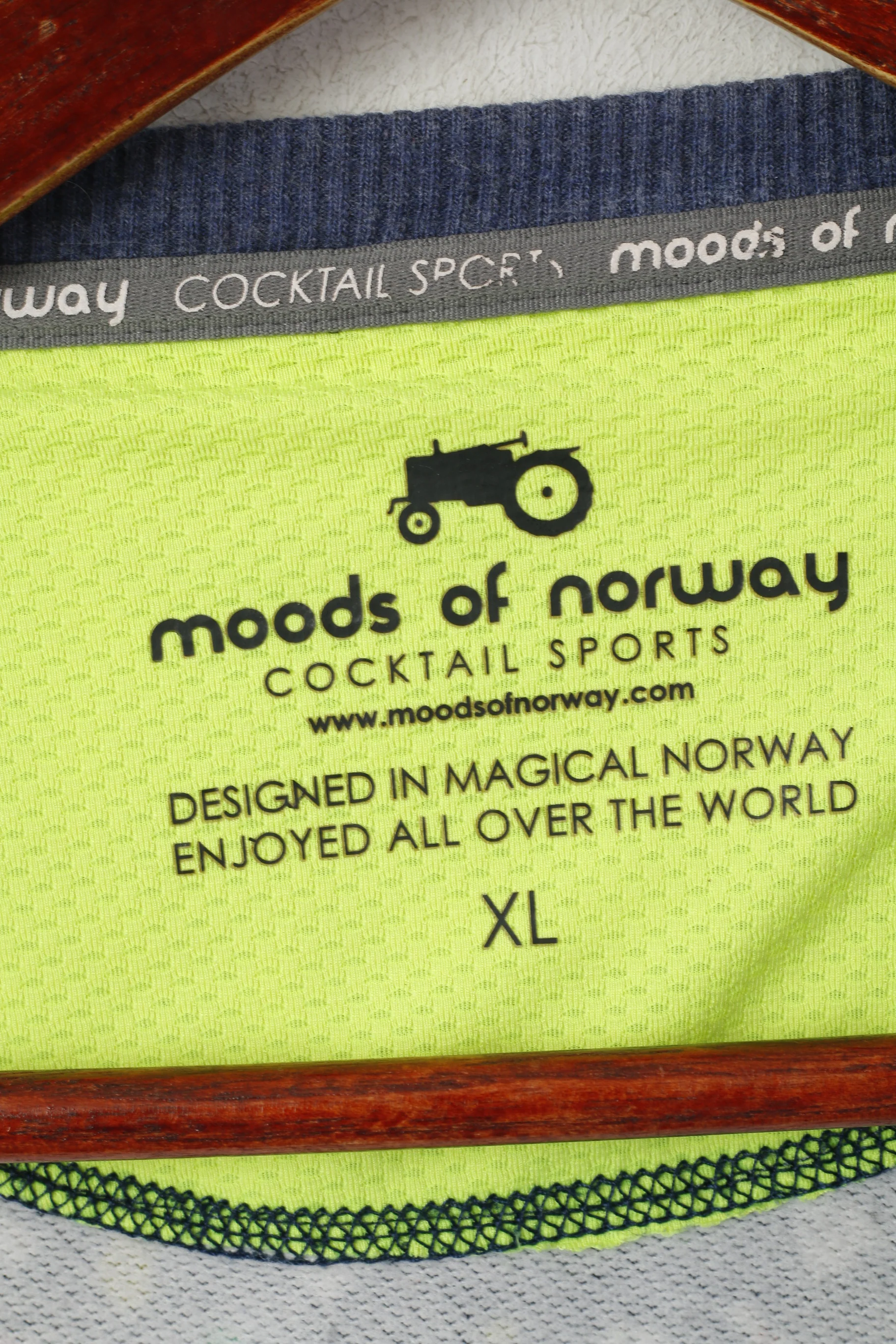 Moods Of Norway Cocktail Sports Women XL Sweatshirt Blue Tennis Print Cotton Top - Image 4