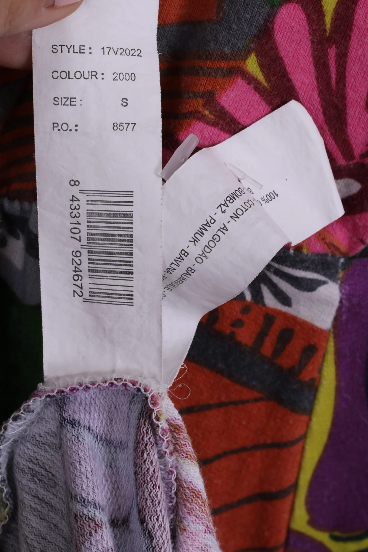 Desigual Womens S Mini Dress Tunic Multi Color Floral Print Cotton Pockets - Image 6