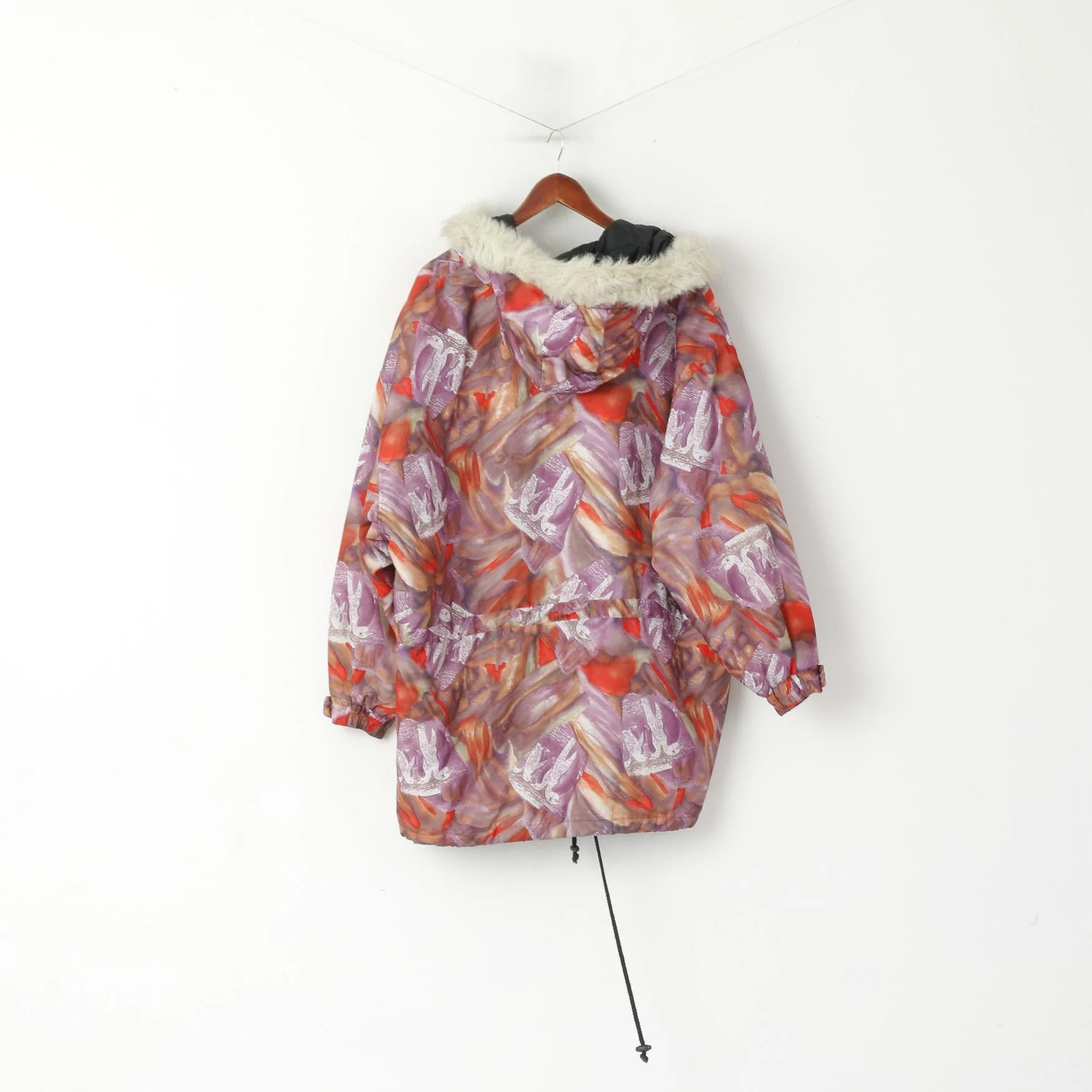 C&A Rodeo Women 42 XL Jacket Purple Festival Vintage Hooded Winter Parka - Image 6