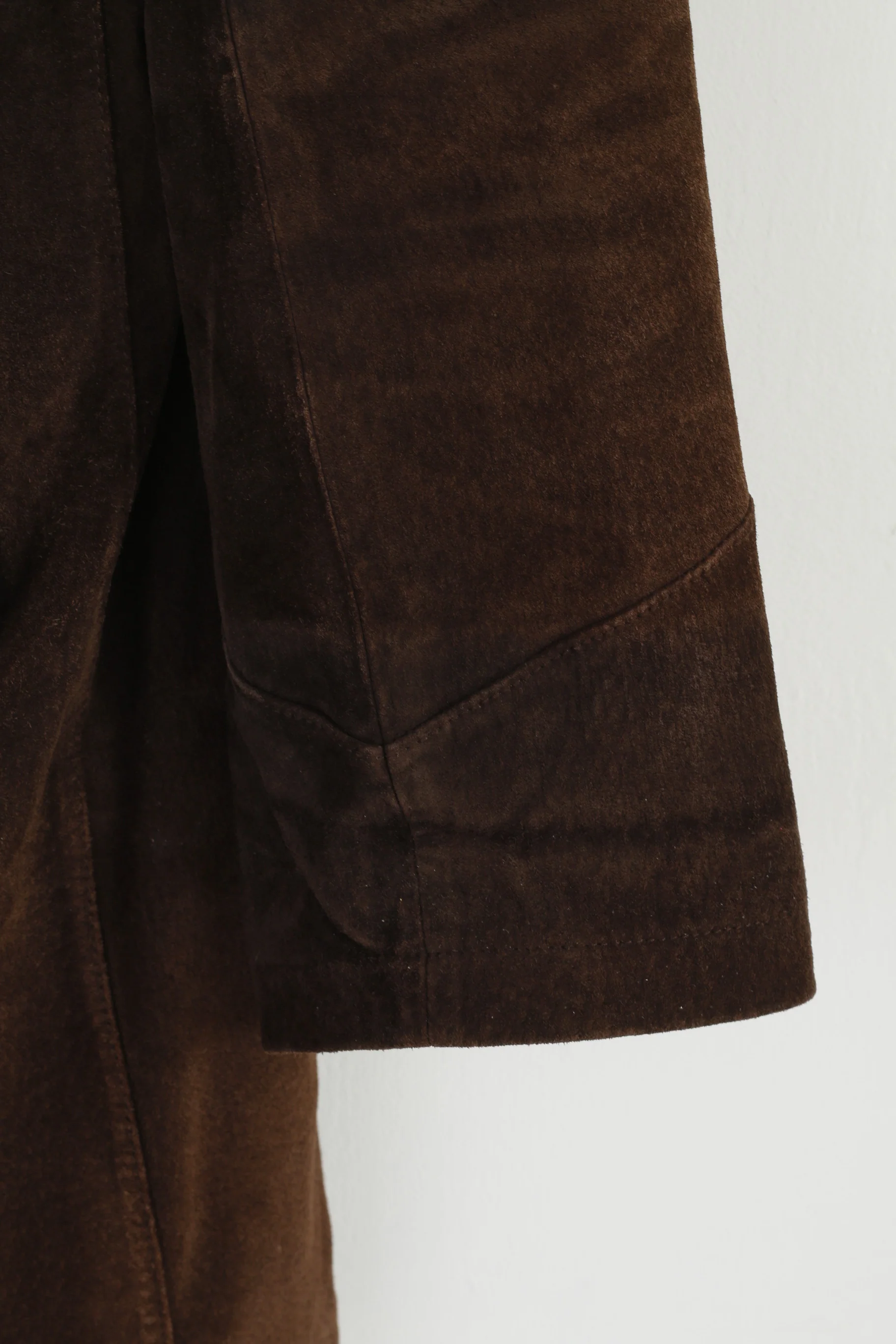 Authentic Clothing Company Women 14 40 Coat Brown Leather Suede Duffle Classic Top - Image 4