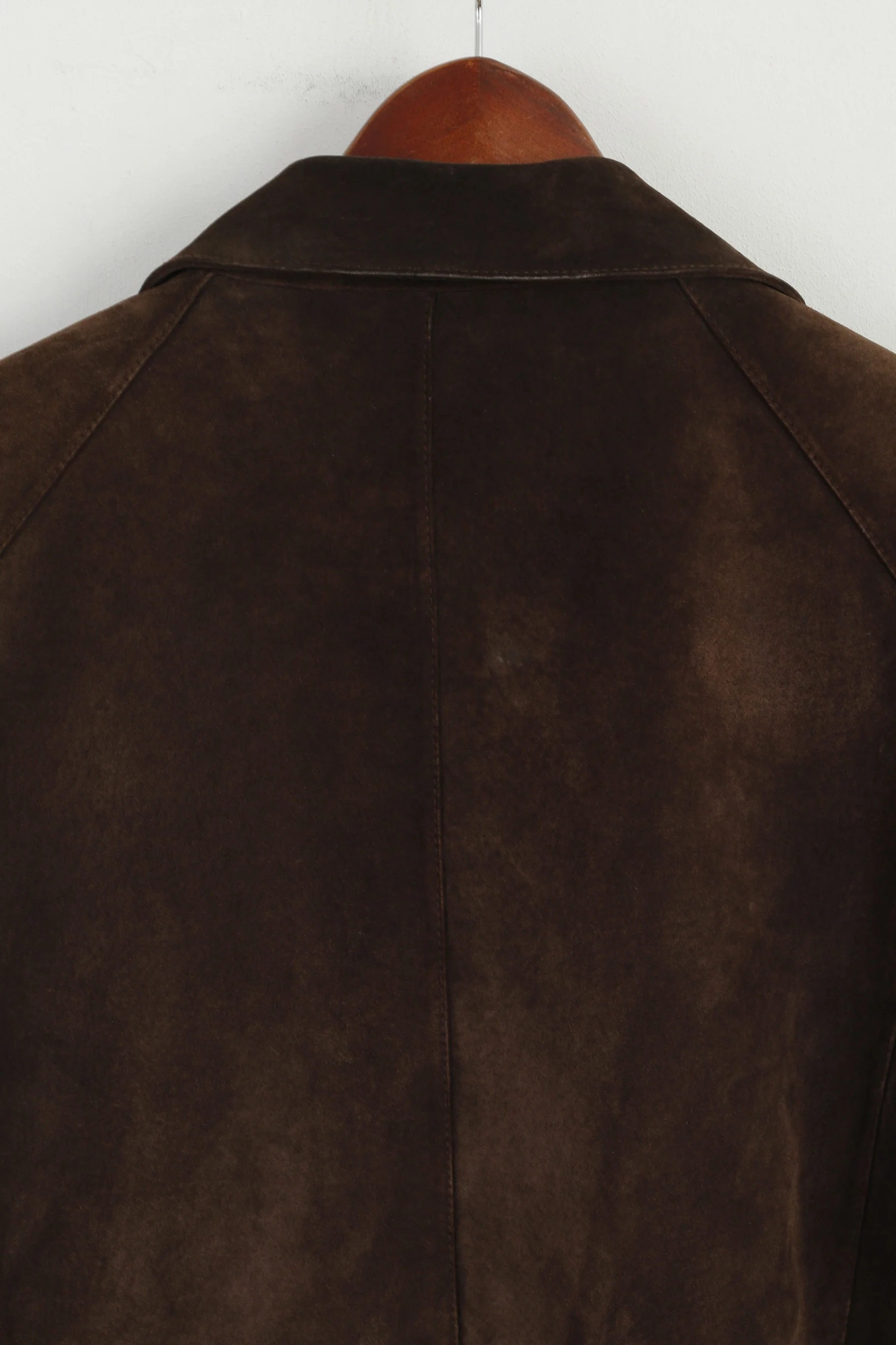 Authentic Clothing Company Women 14 40 Coat Brown Leather Suede Duffle Classic Top - Image 9