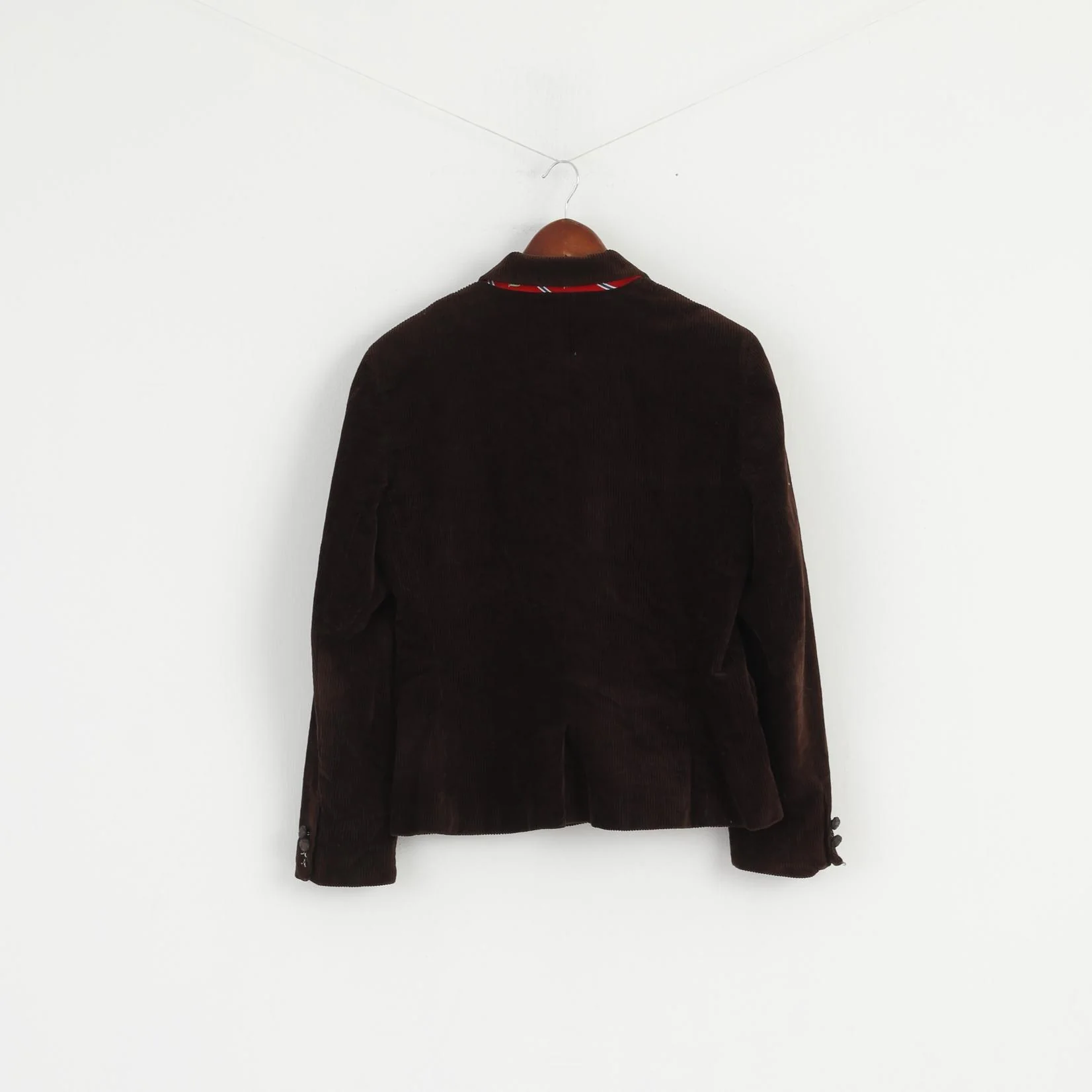 Tommy Hilfiger Women 12 M Blazer Brown Corduroy Cotton Single Breasted Jacket - Image 6
