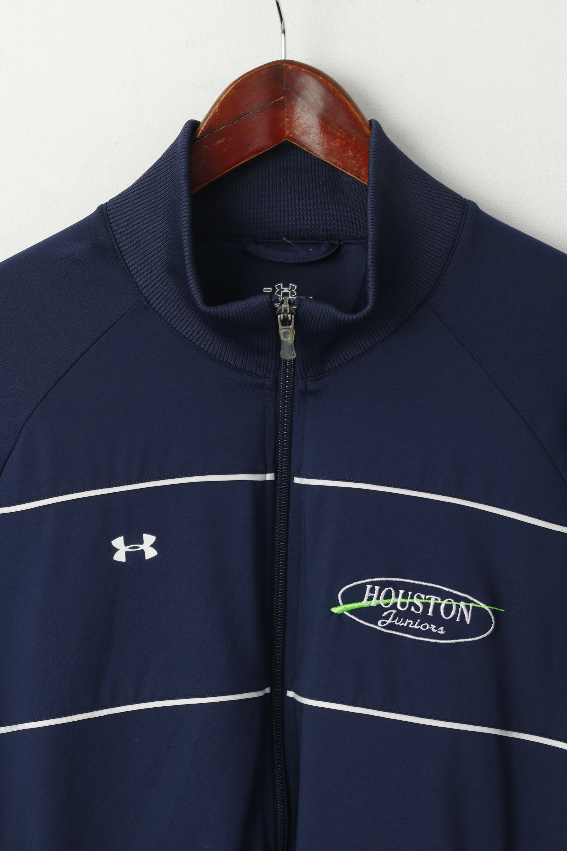 Under Armour Youth MD 12 Age Sweatshirt Navy Zip Up Houston Juniors Sport Top - Image 2